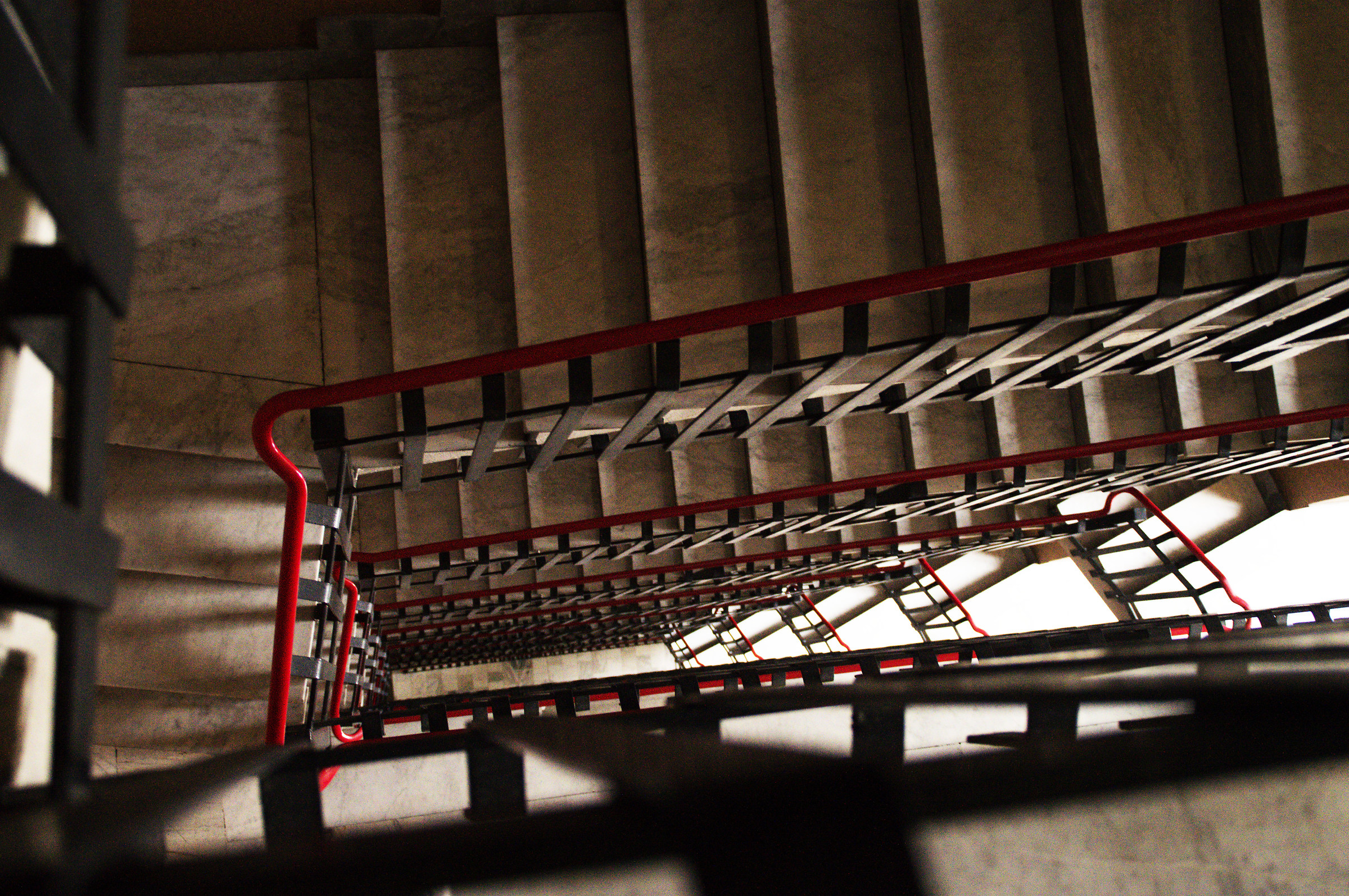 flights of stairs from the eighth floor of my building