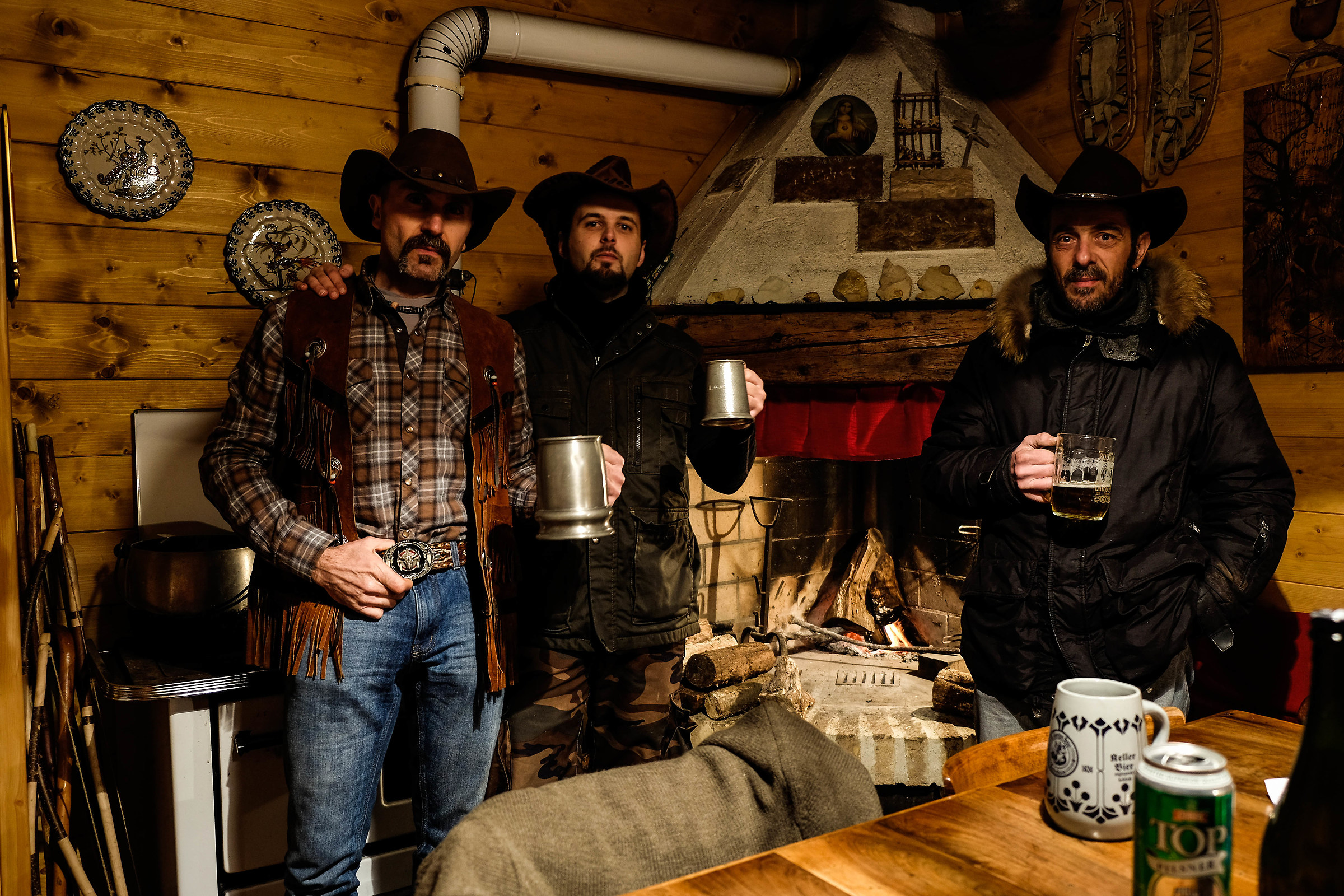 real cowboys in a real countryhouse