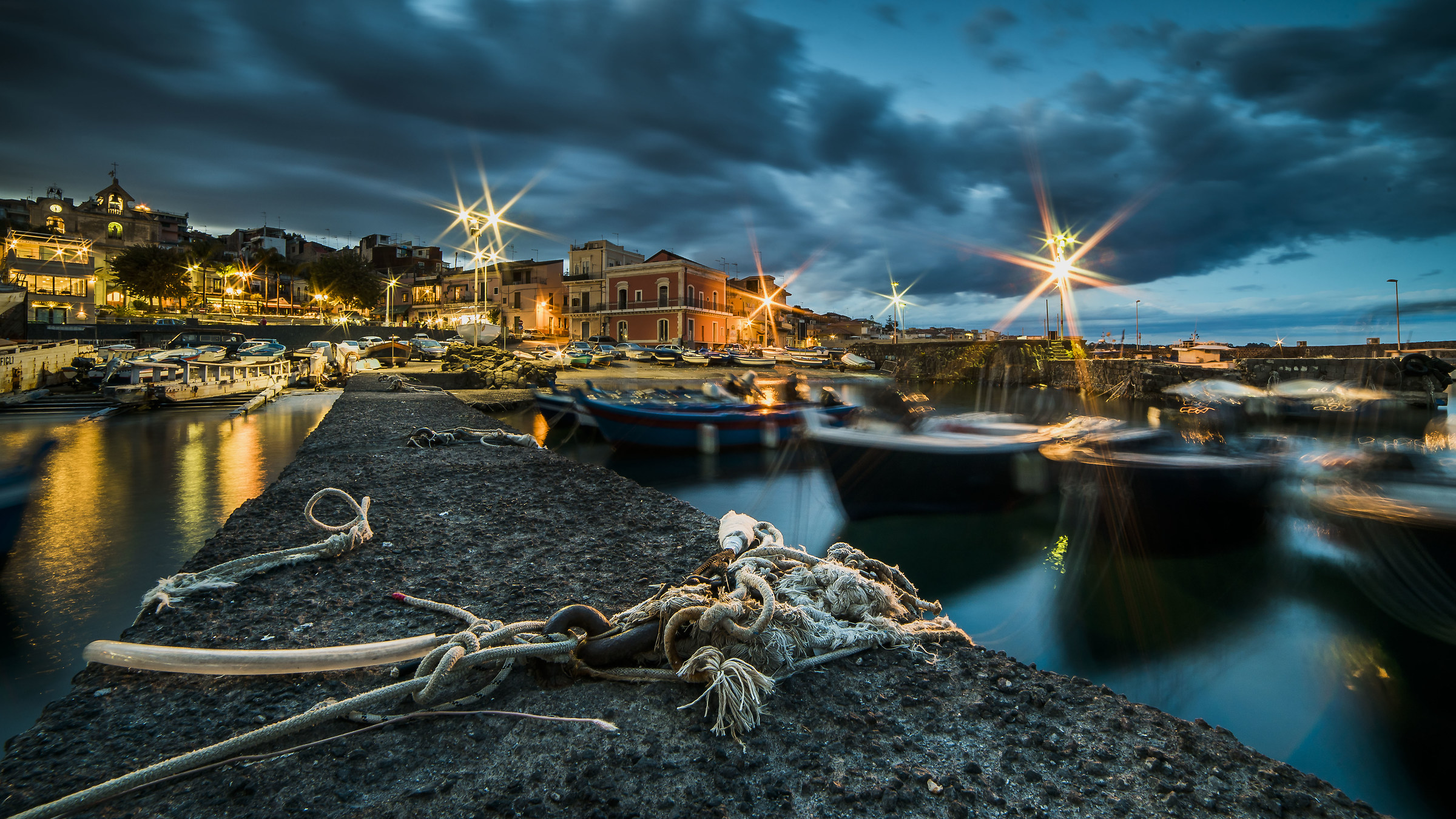 Blue hour in Acitrezza