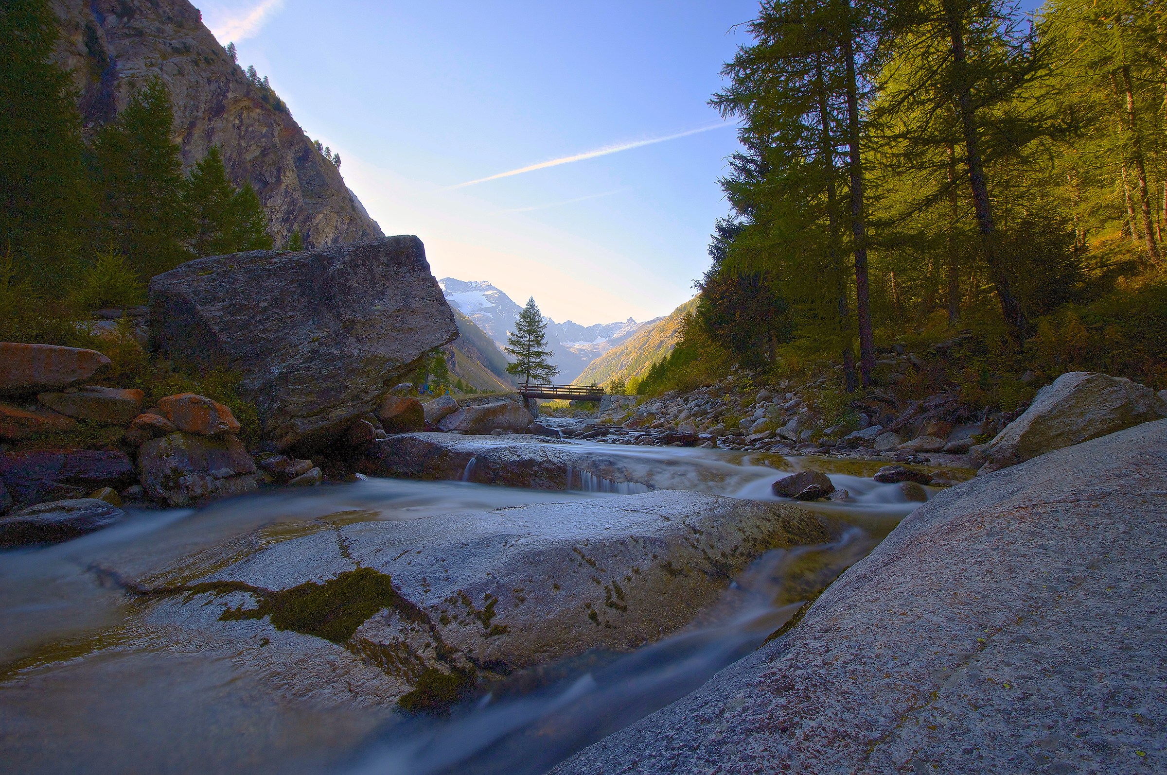 stream at the base of the Gran Paradiso