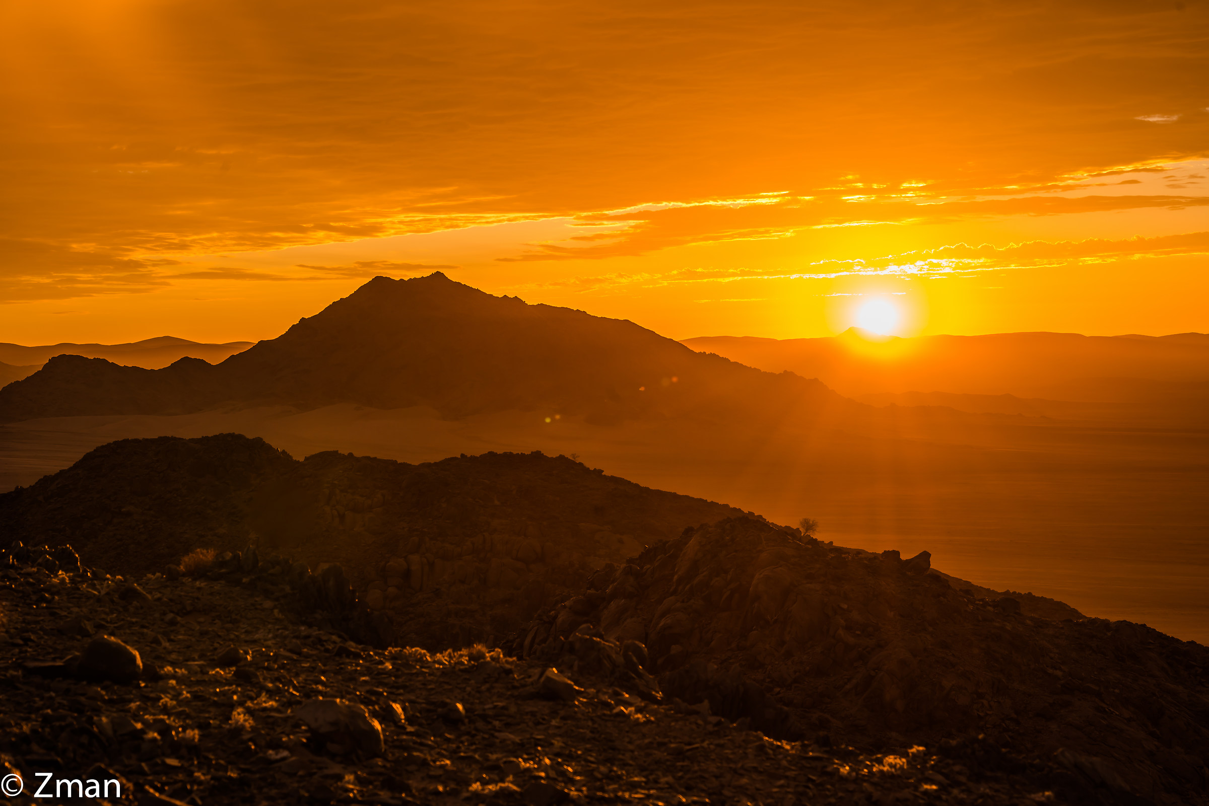 Sunset in The Namibian Desert