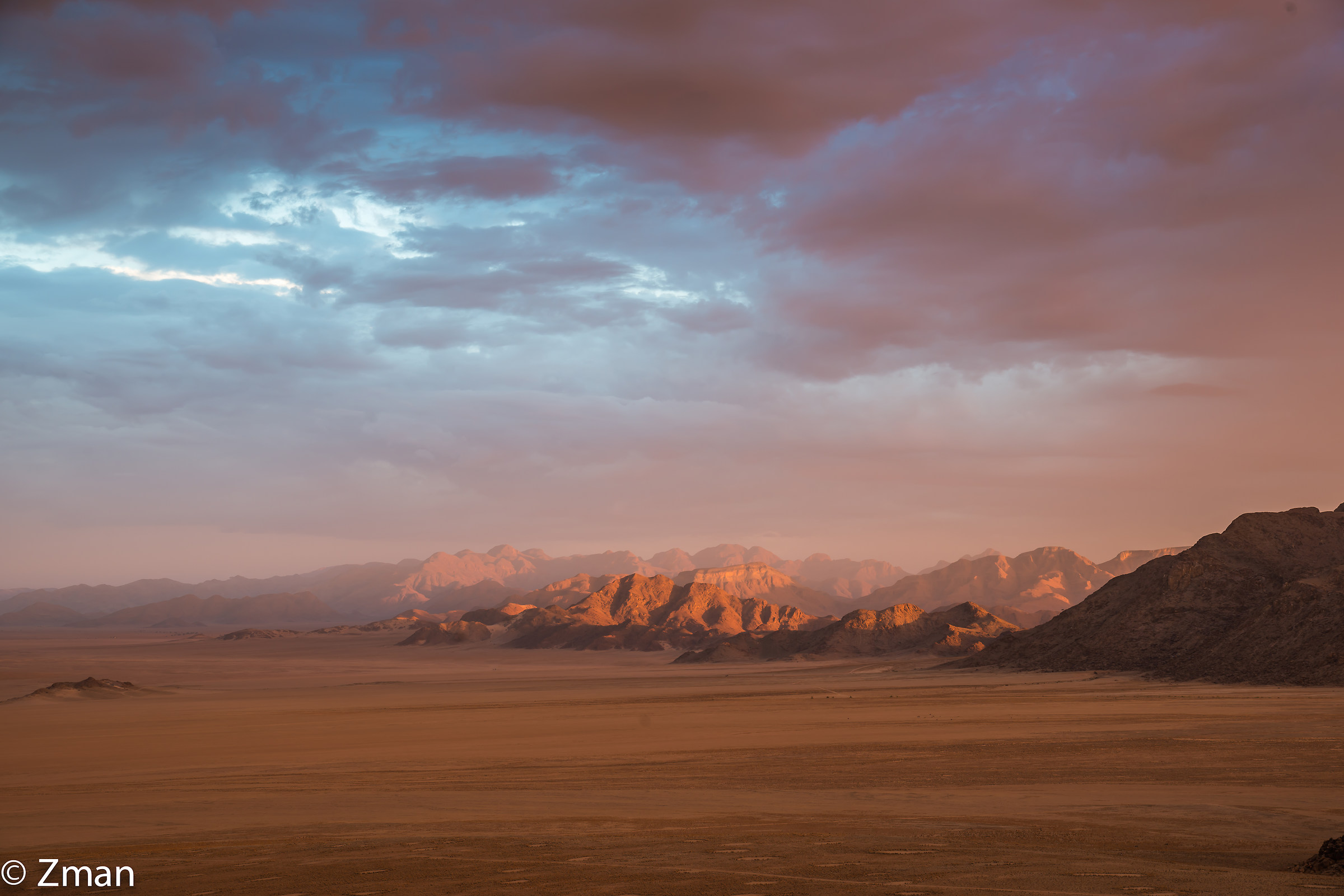 Sunset in The Namibian Desert