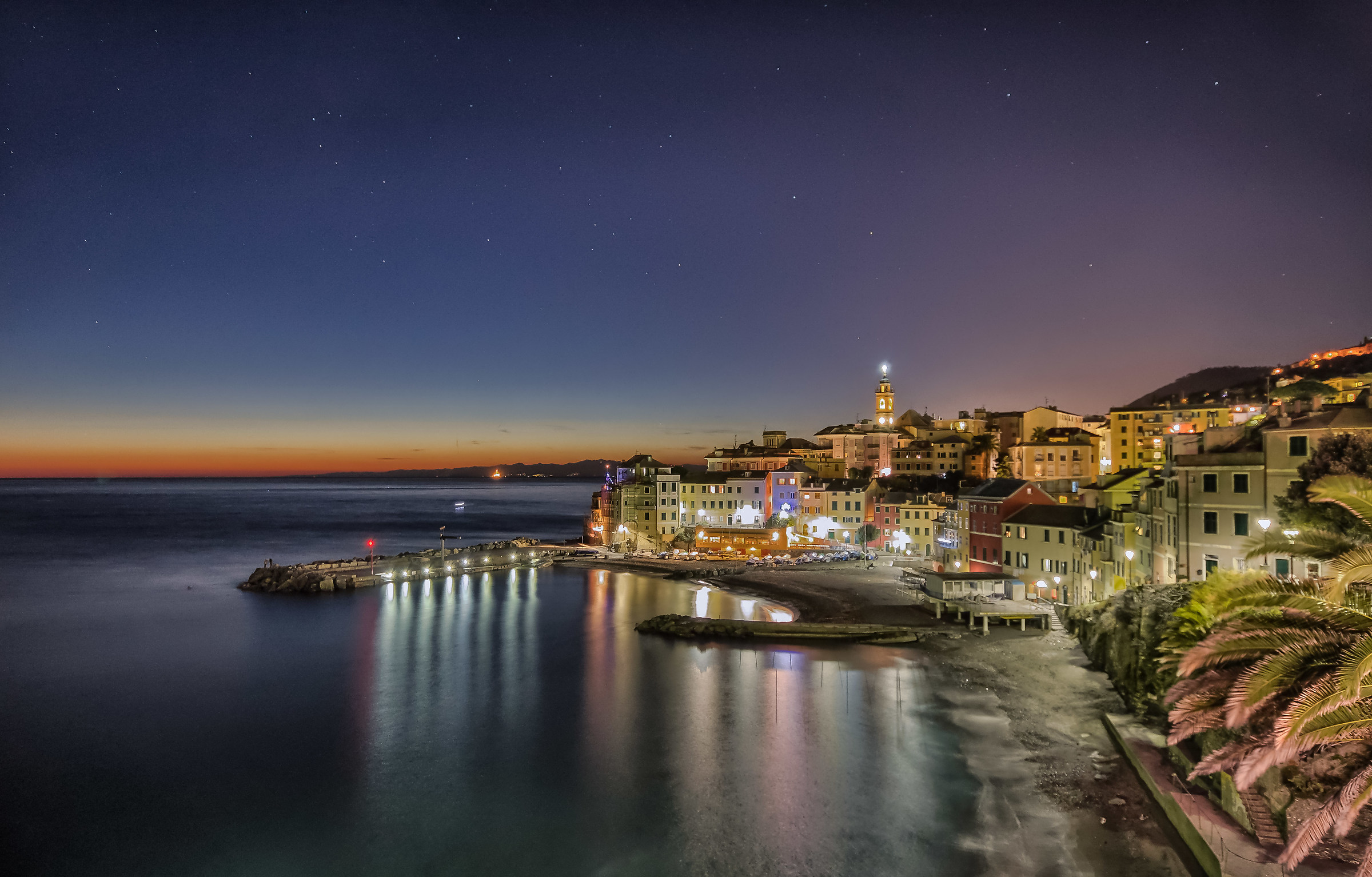 Ora blu a Bogliasco...sotto le stelle