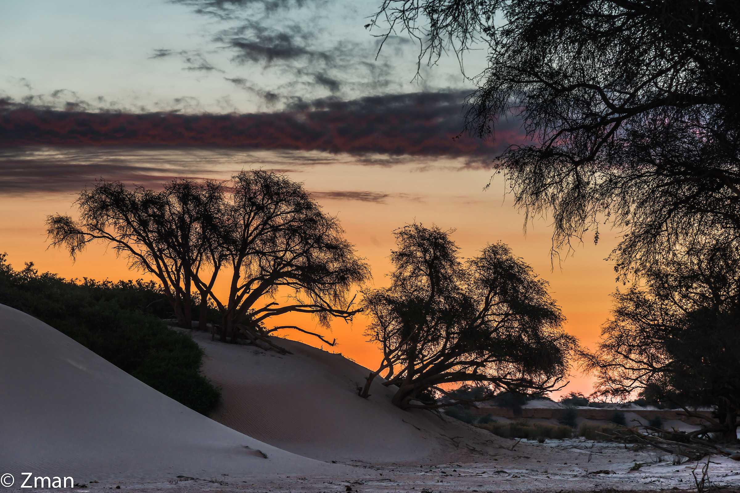 Sunset in The Namibian Desert