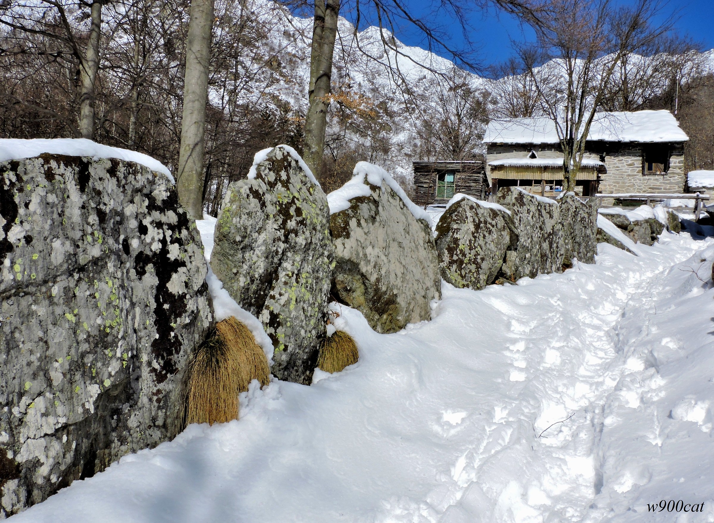 Ancient stones along the path