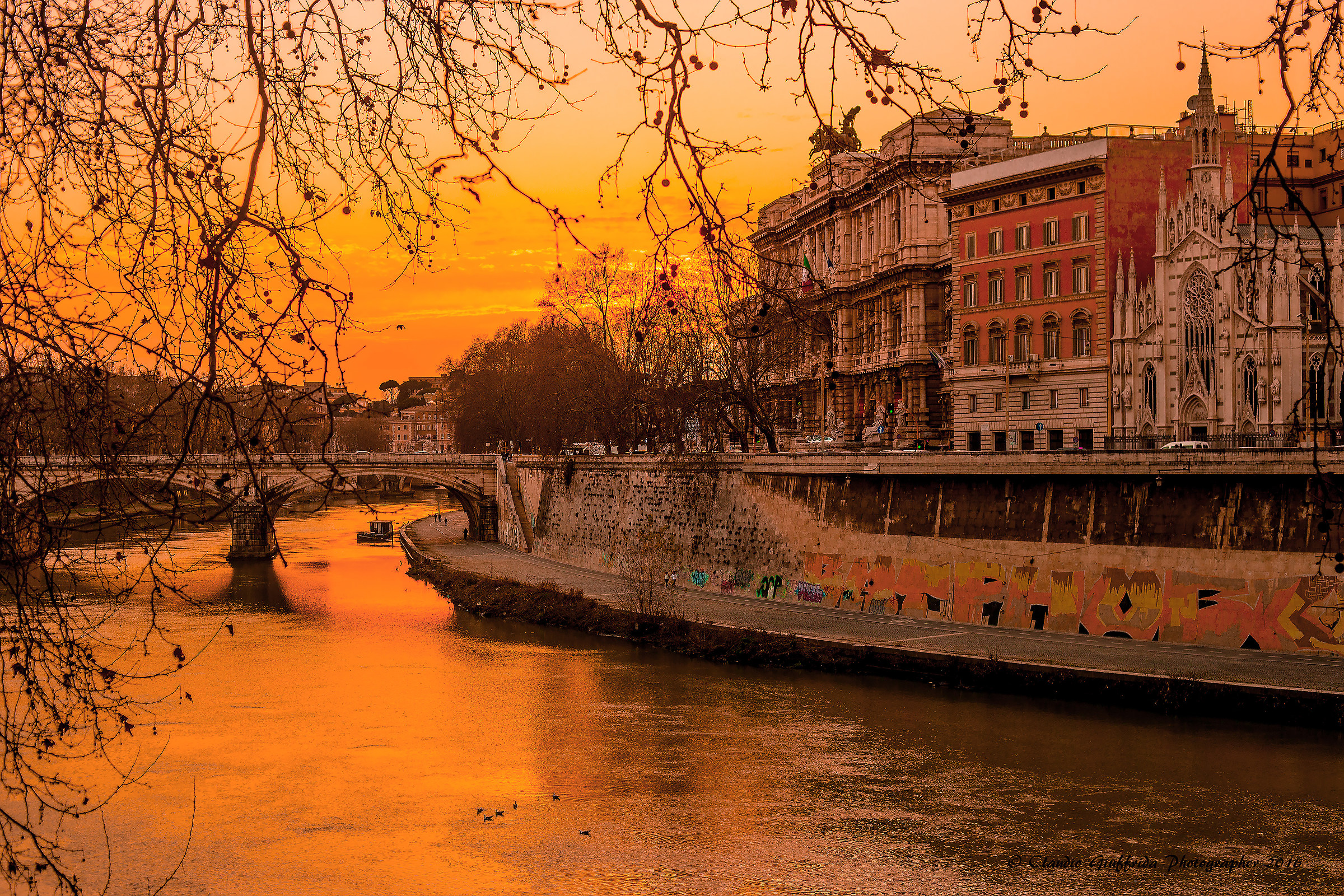 Tevere al tramonto