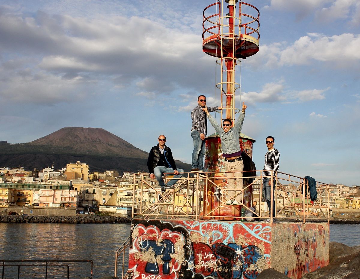 the harbor with friends