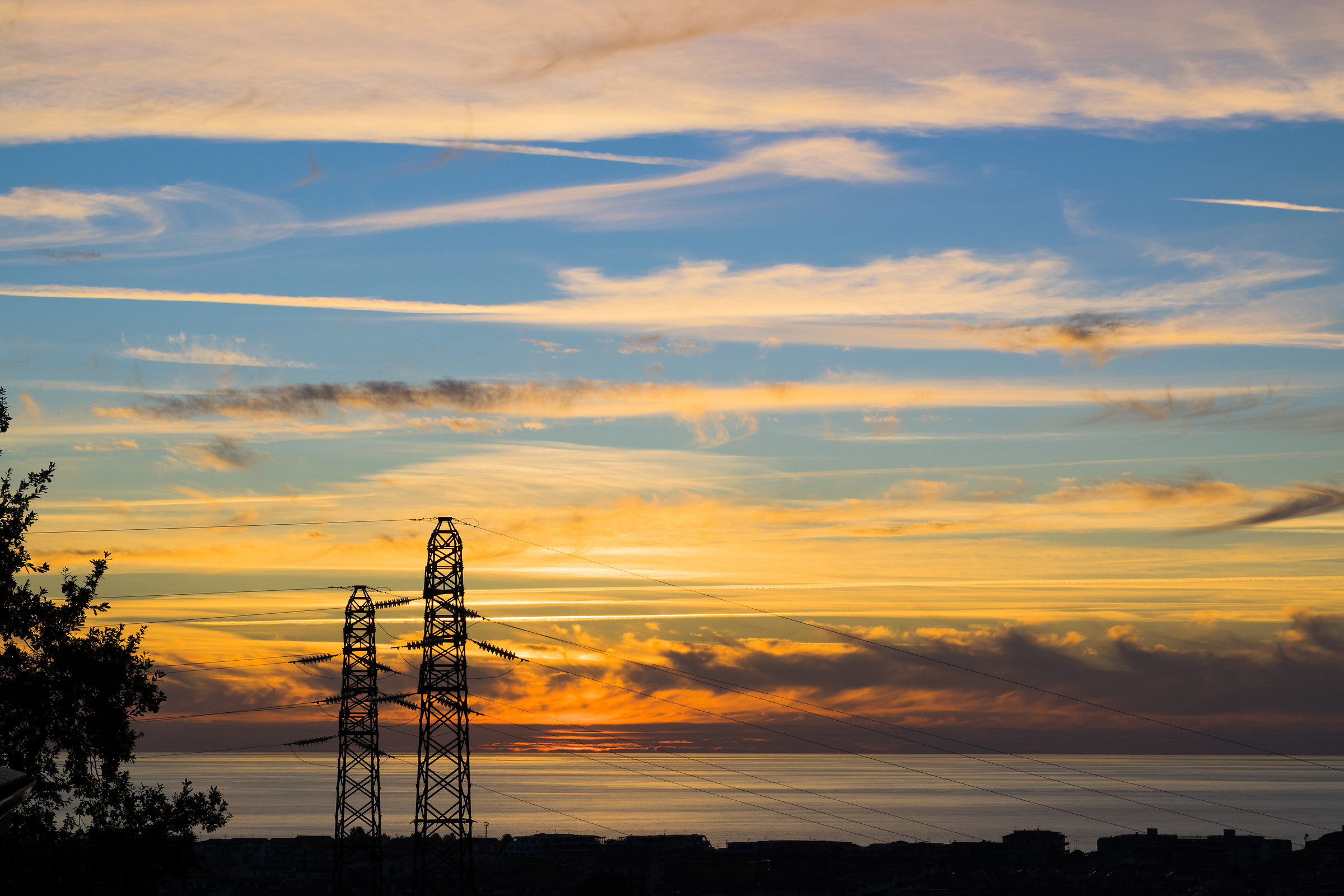 Un tramonto infuocato