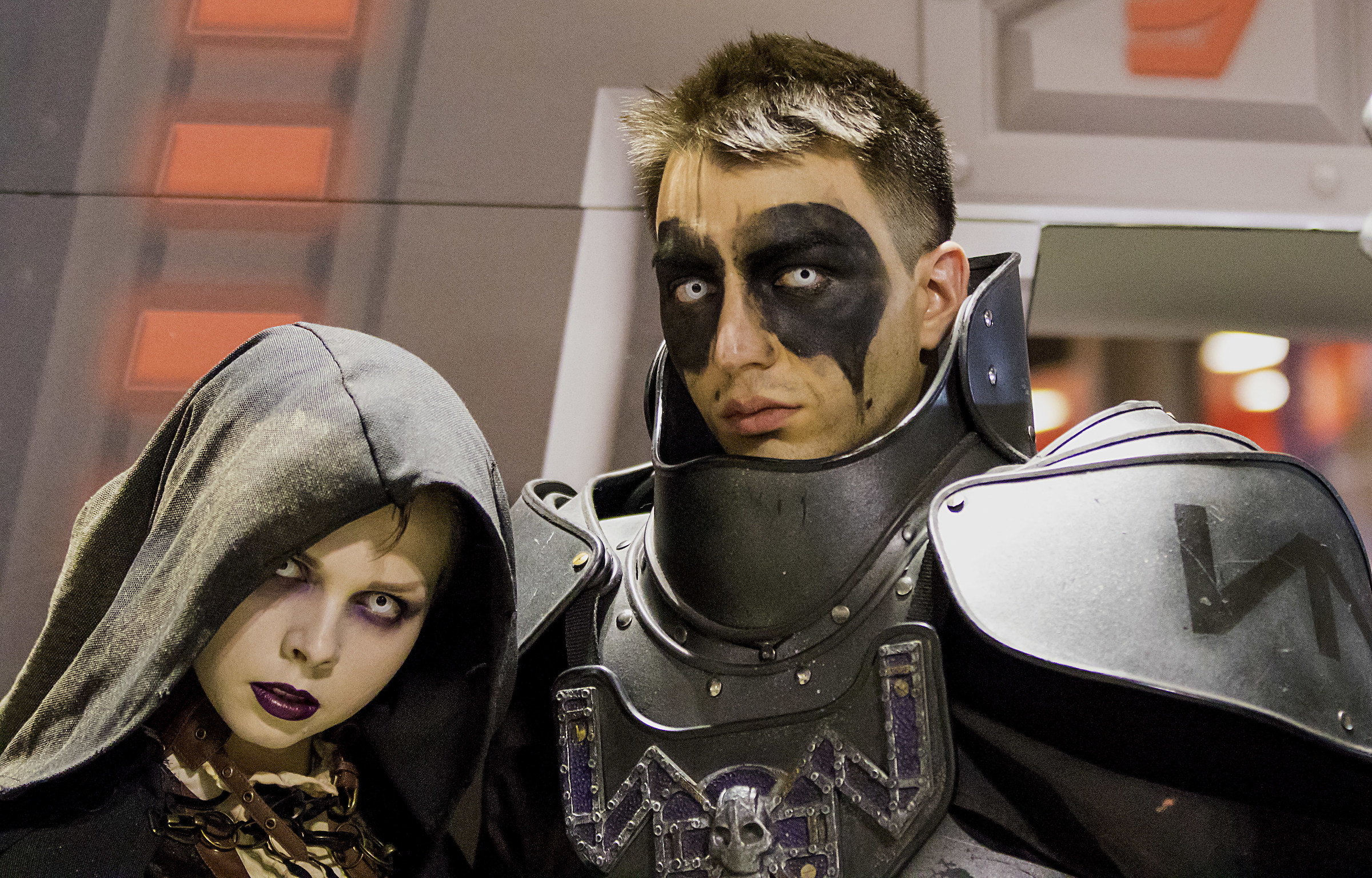 He vampire hunter with his guardian. (Fantasy)