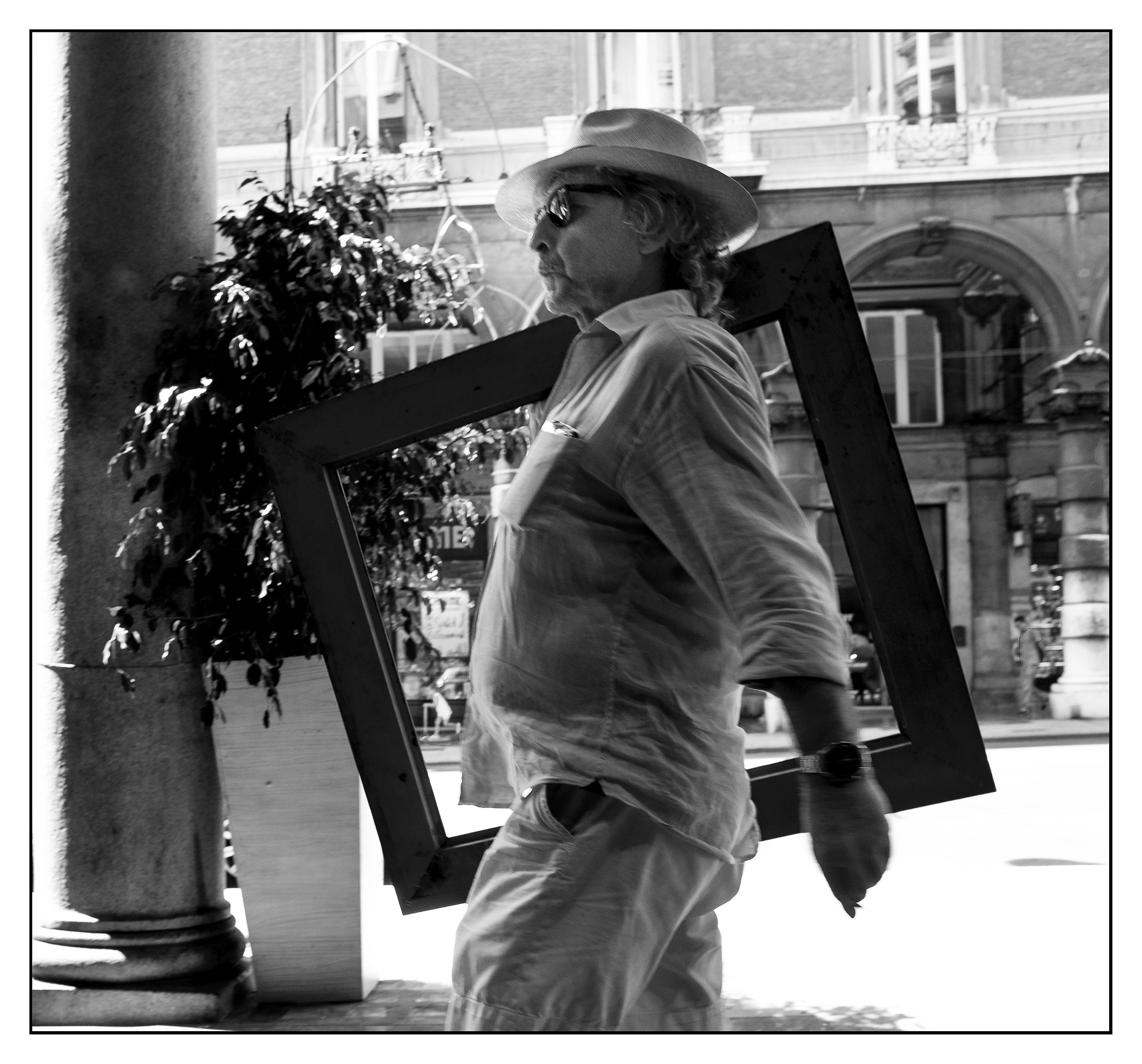 The man in the frame