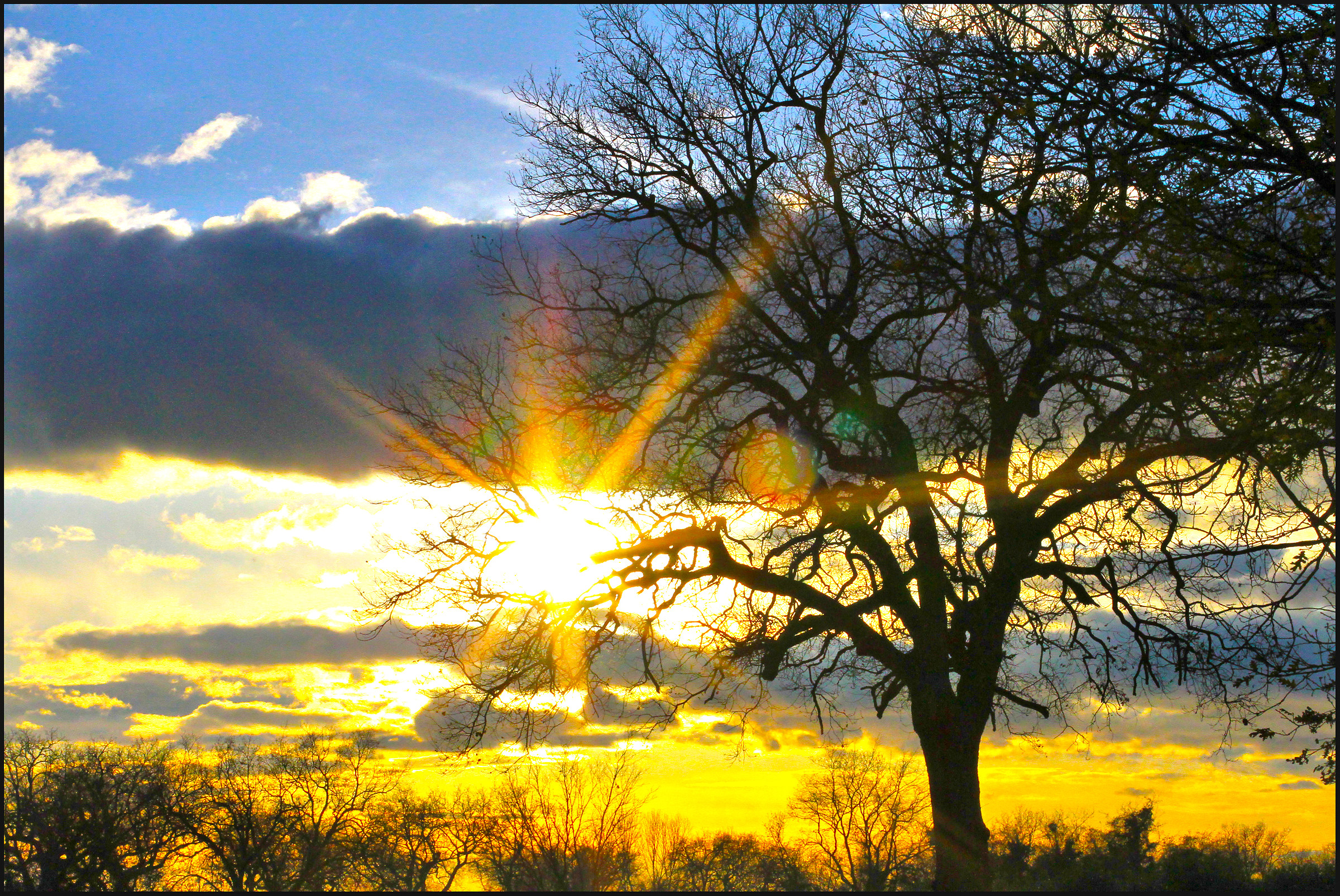 sunset in the countryside ...