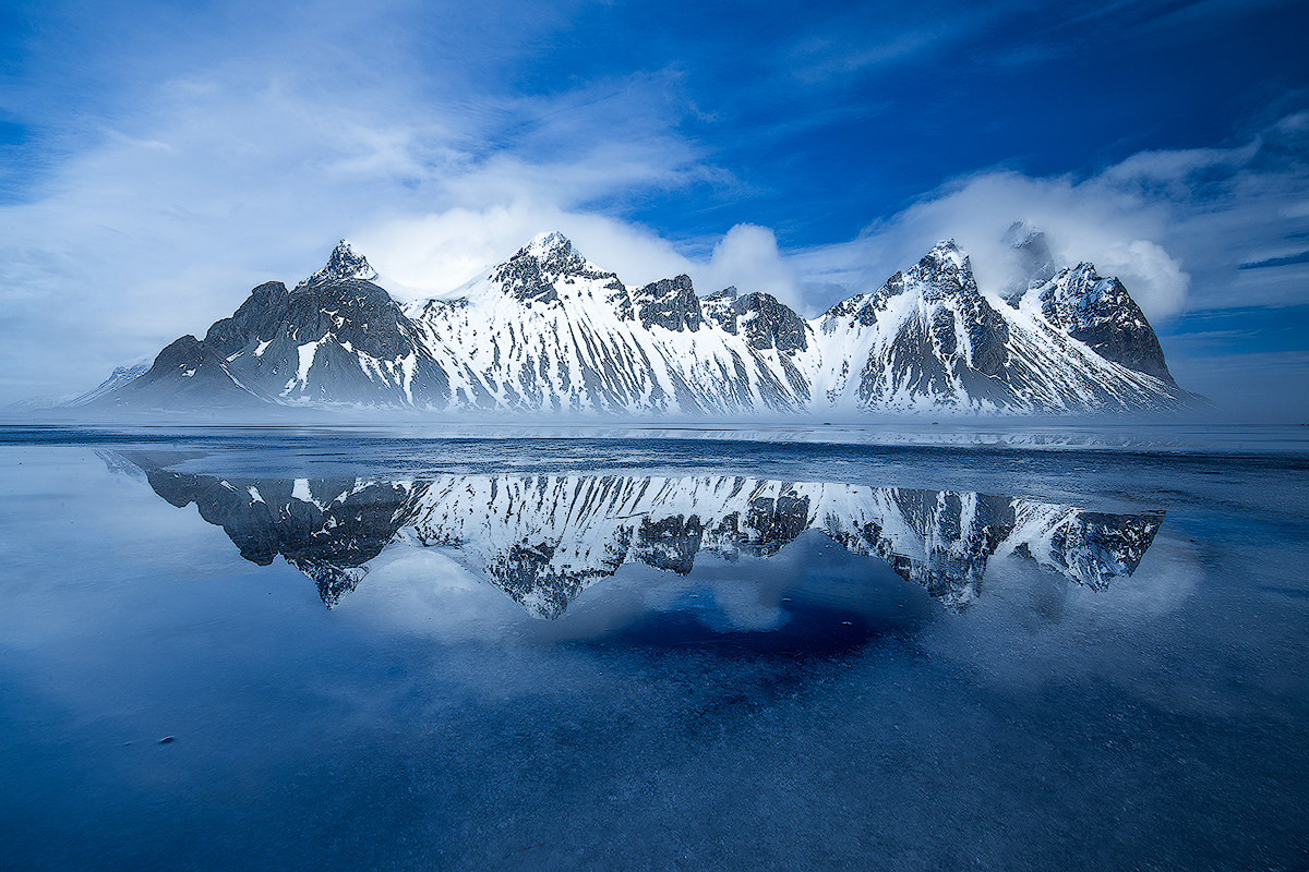 Vestrahorn di ghiaccio