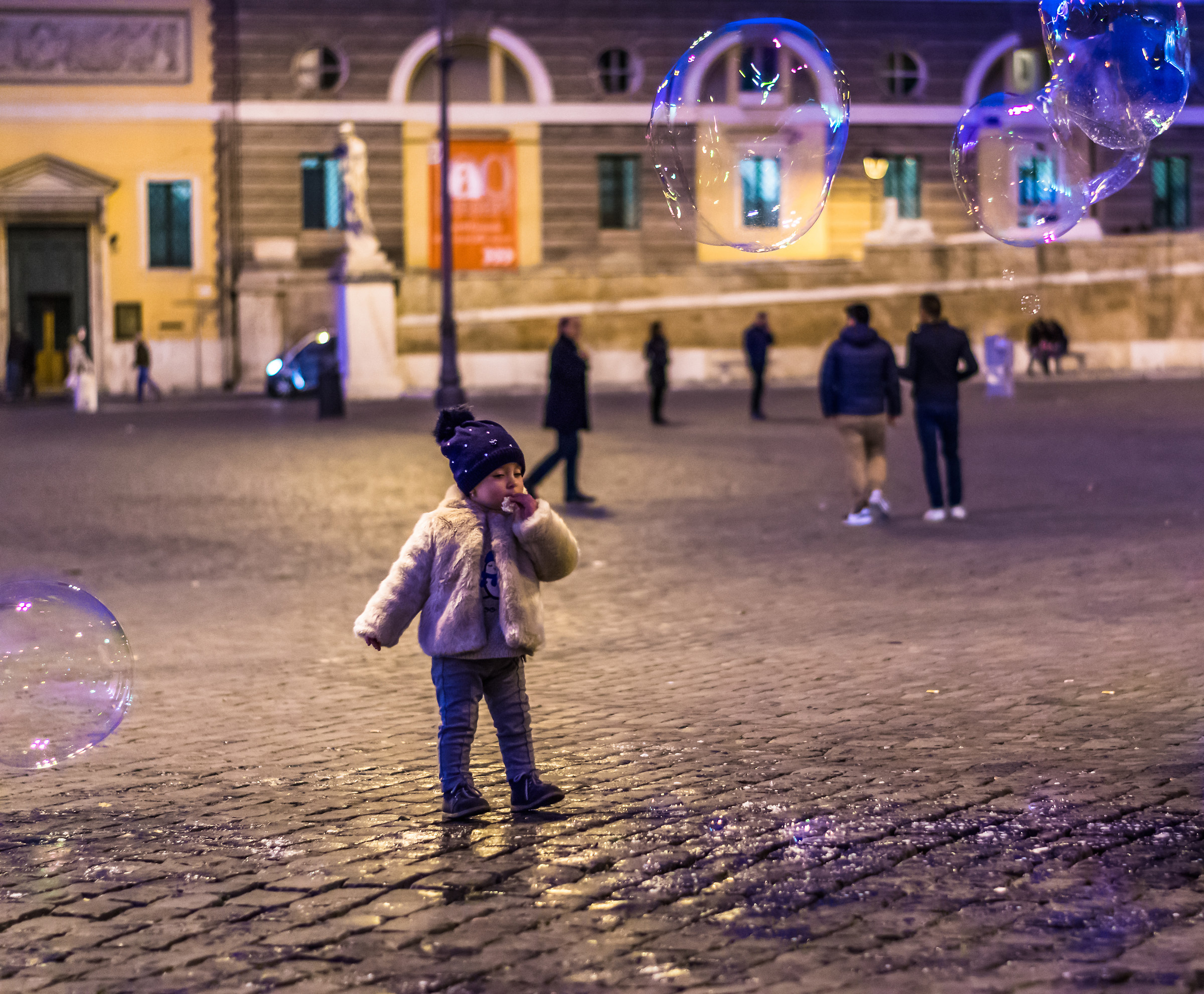 Mangiando tra le bolle!