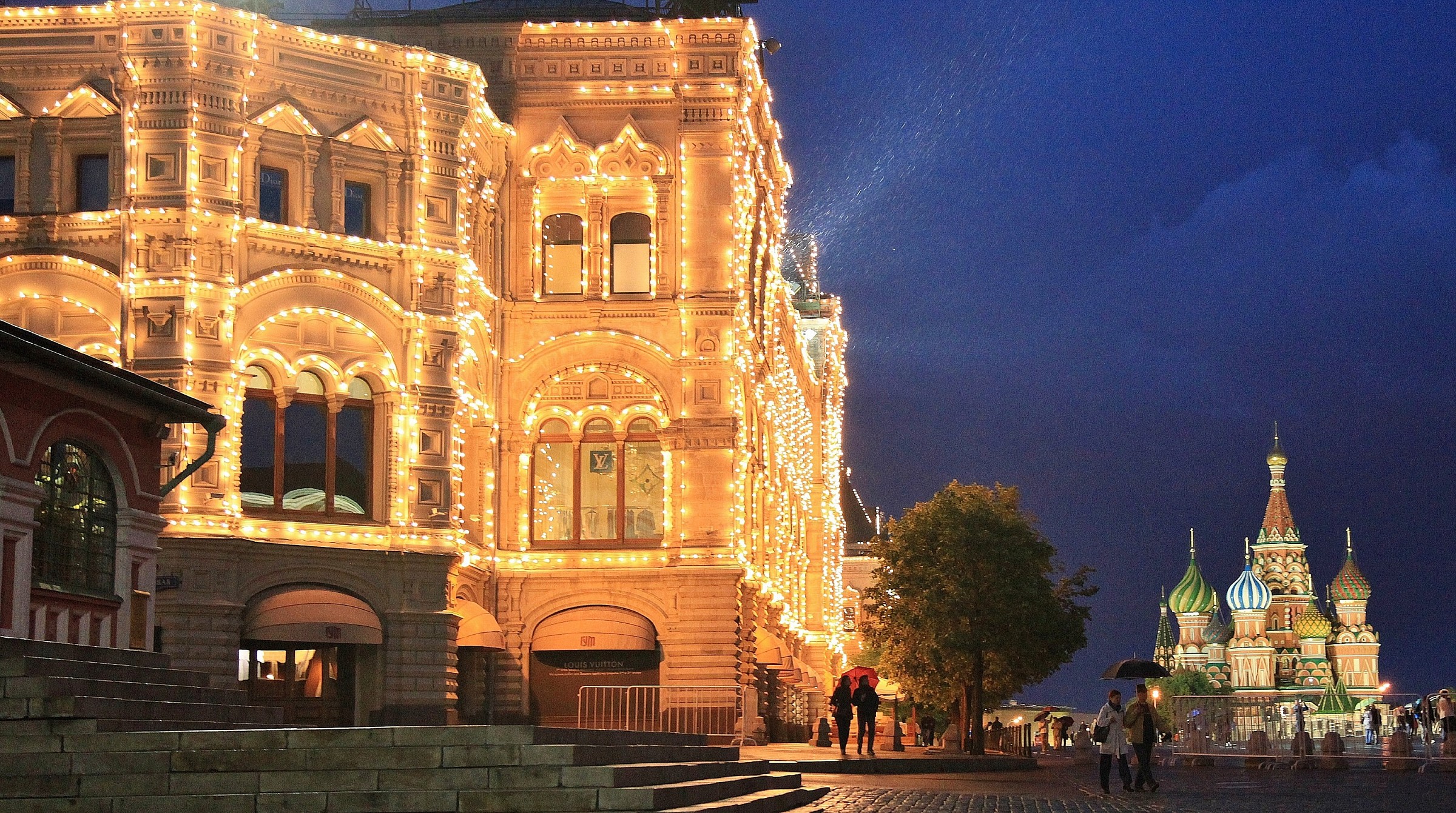 The Red Square in the rain