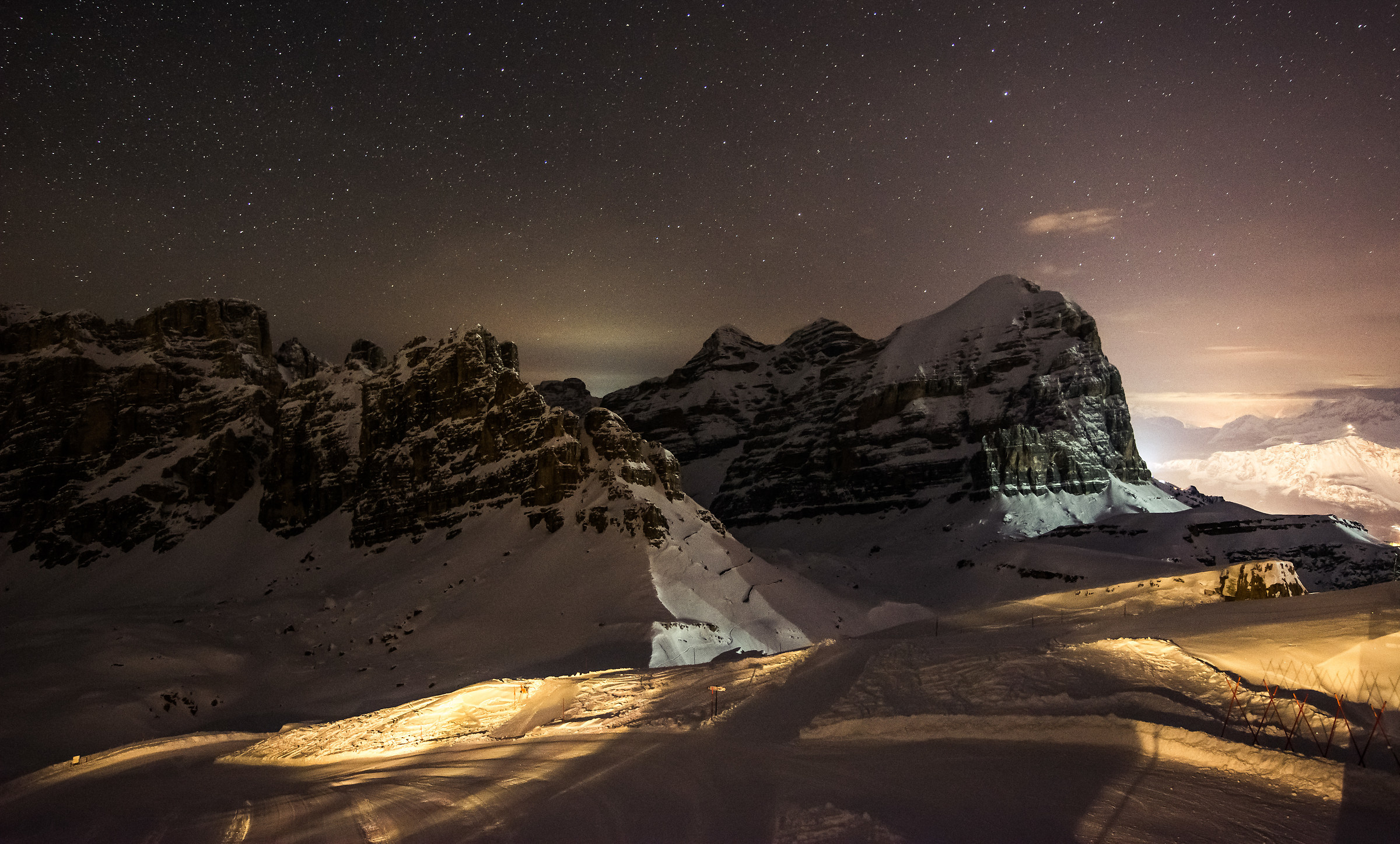 the play of light on the Tofane