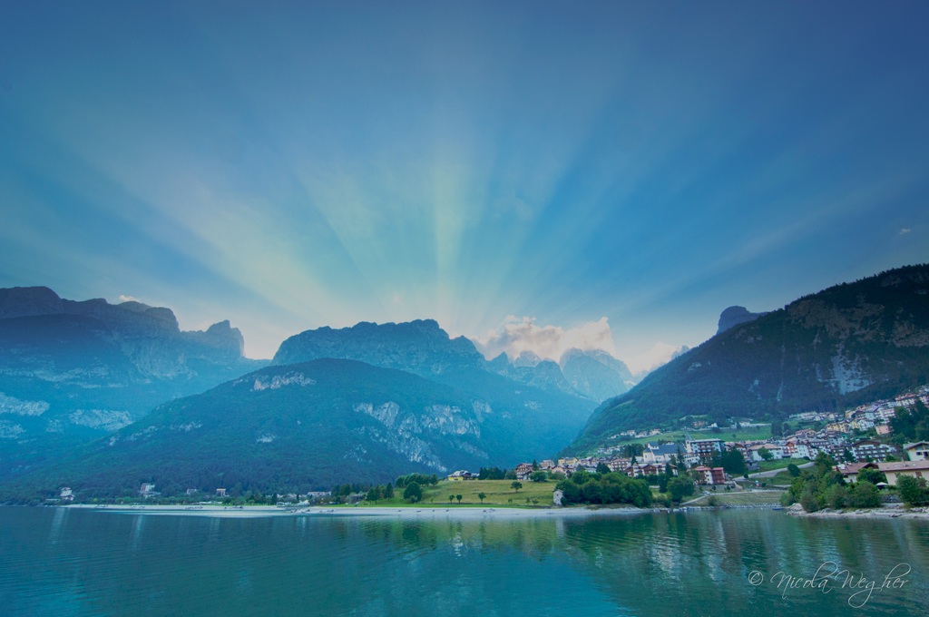 Tramonto sul lago di Molveno