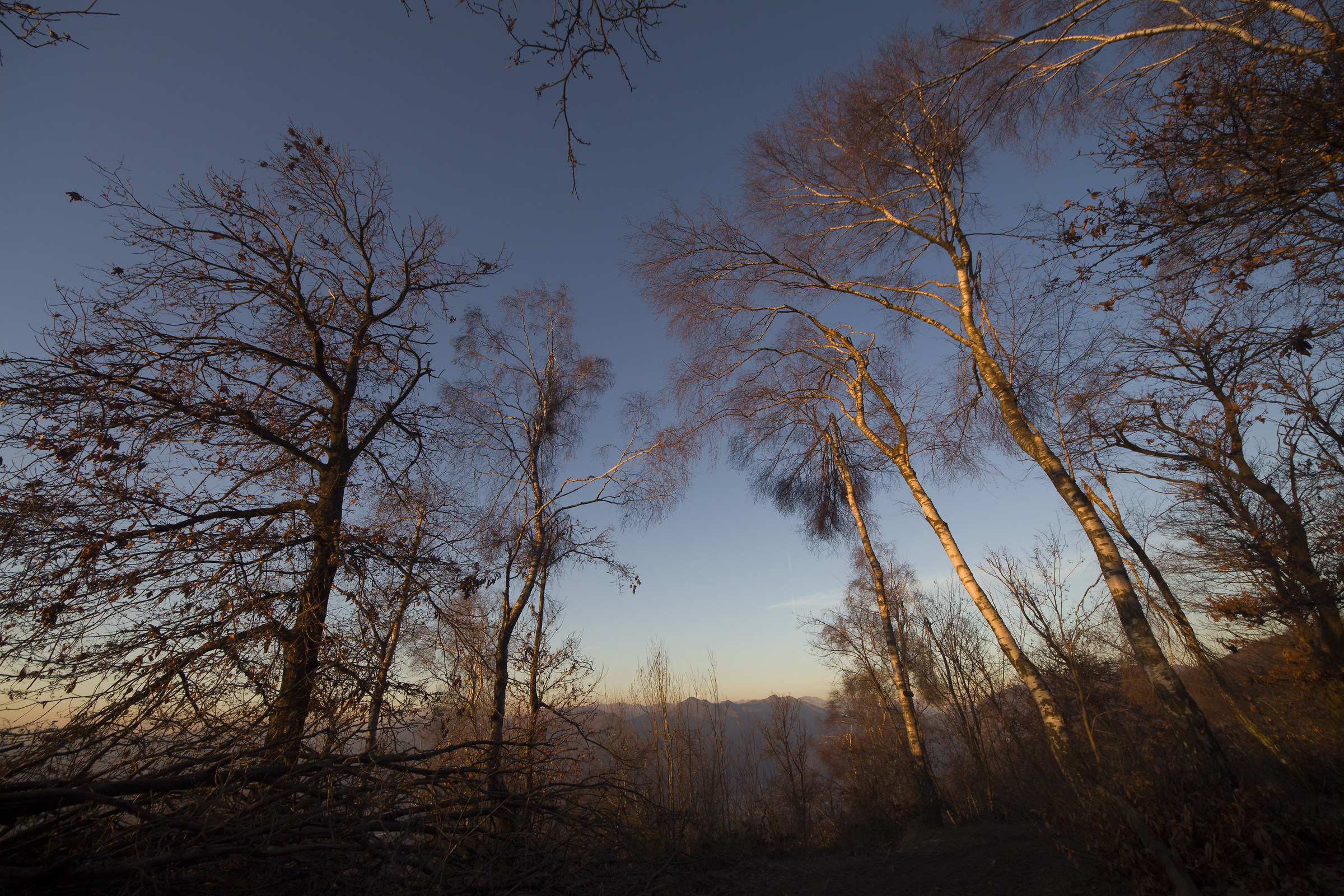 Sunset on Mount Maddalena in Brescia
