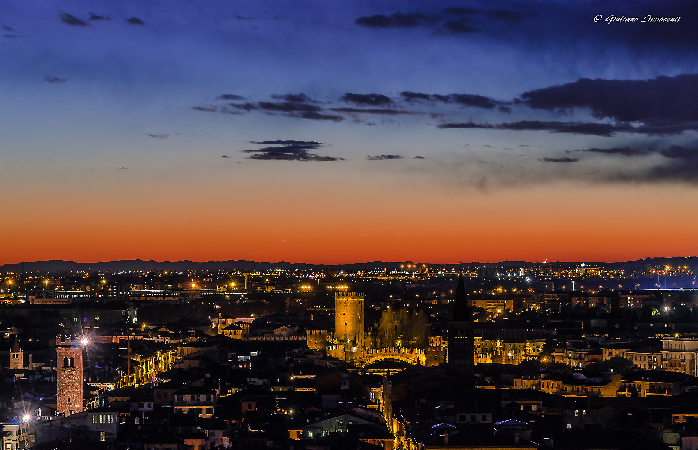 The end of a Sunset on Verona