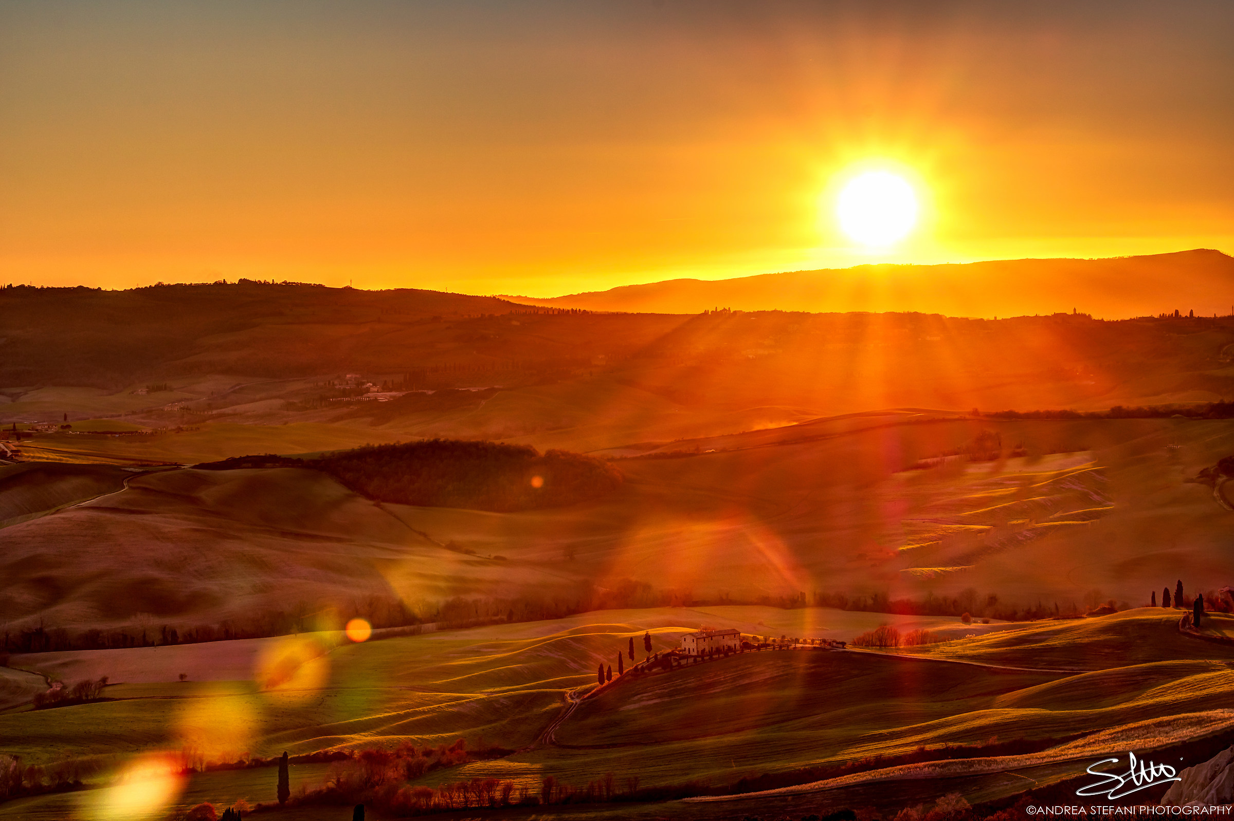 Sunset in Pienza
