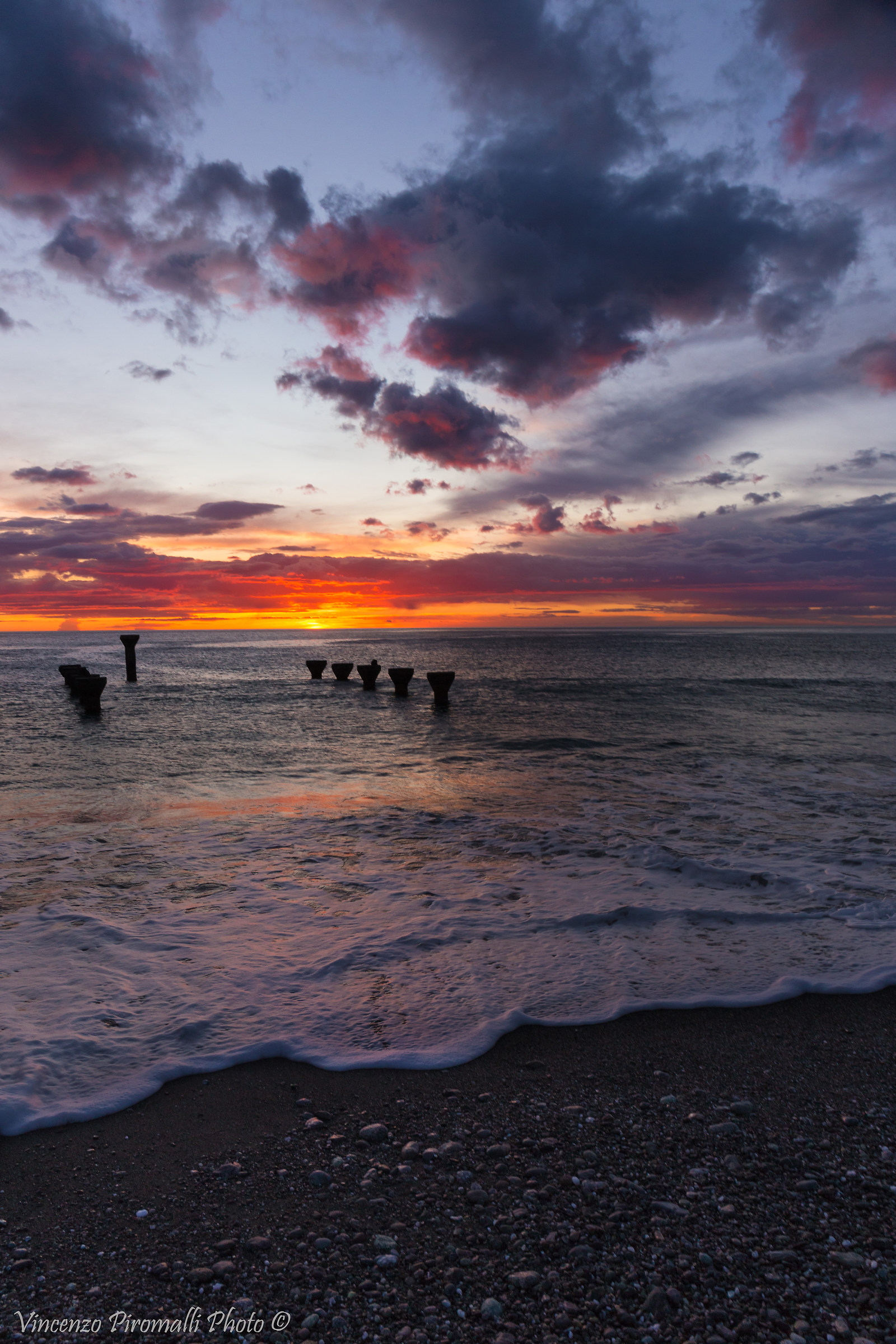 Sun going in the sea
