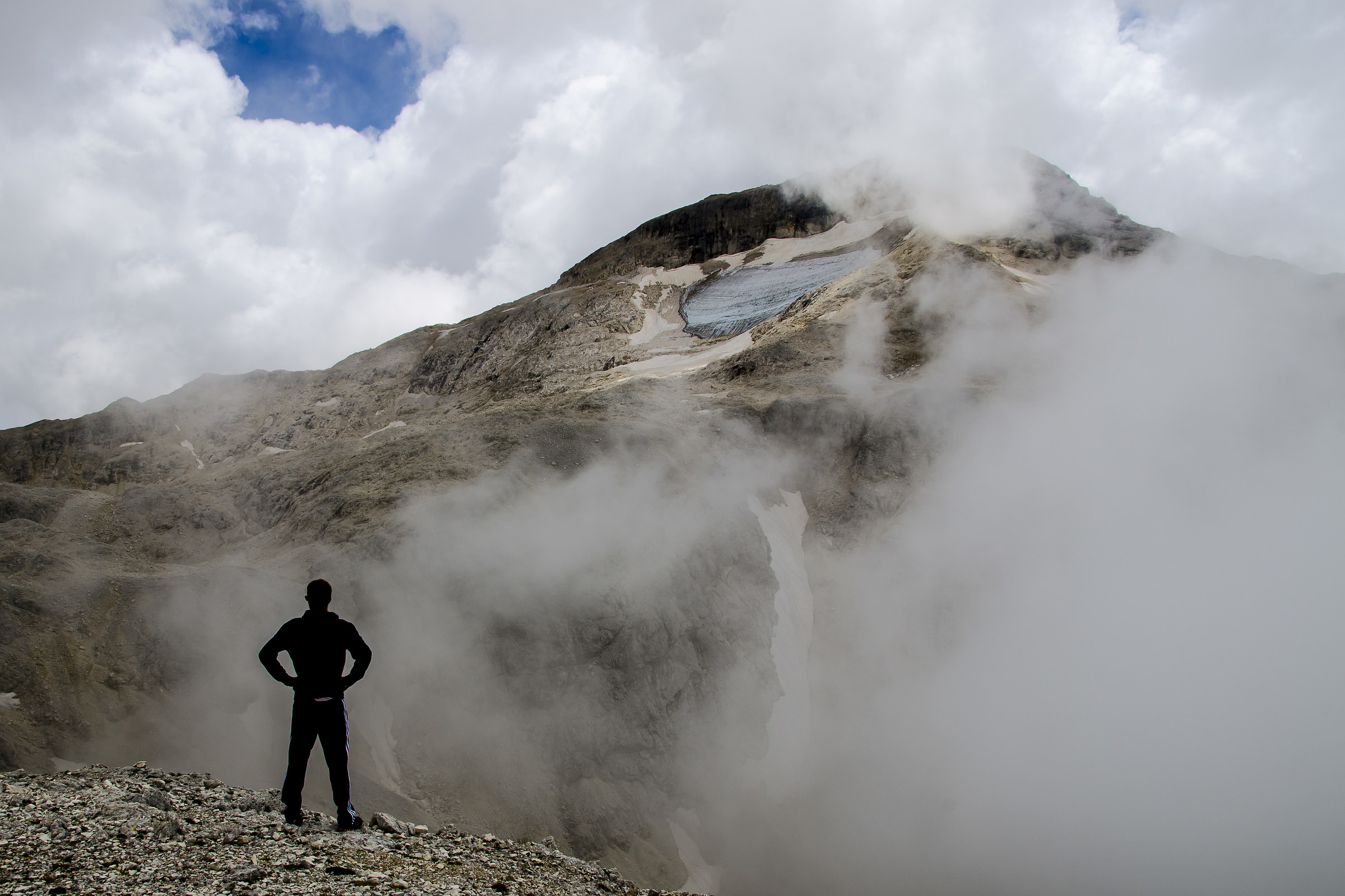 Greeting the dying glacier