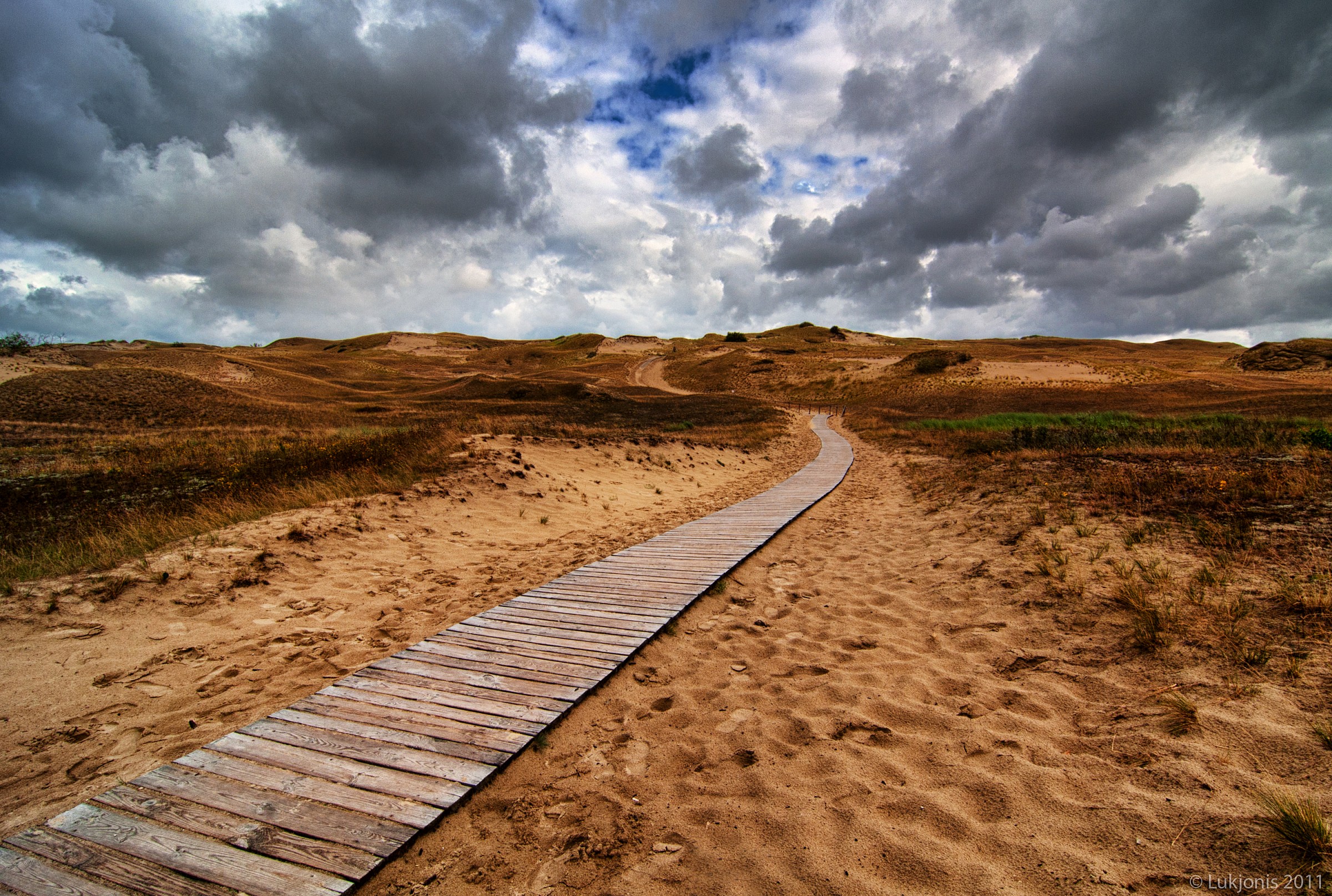 Il percorso attraverso le dune Morto