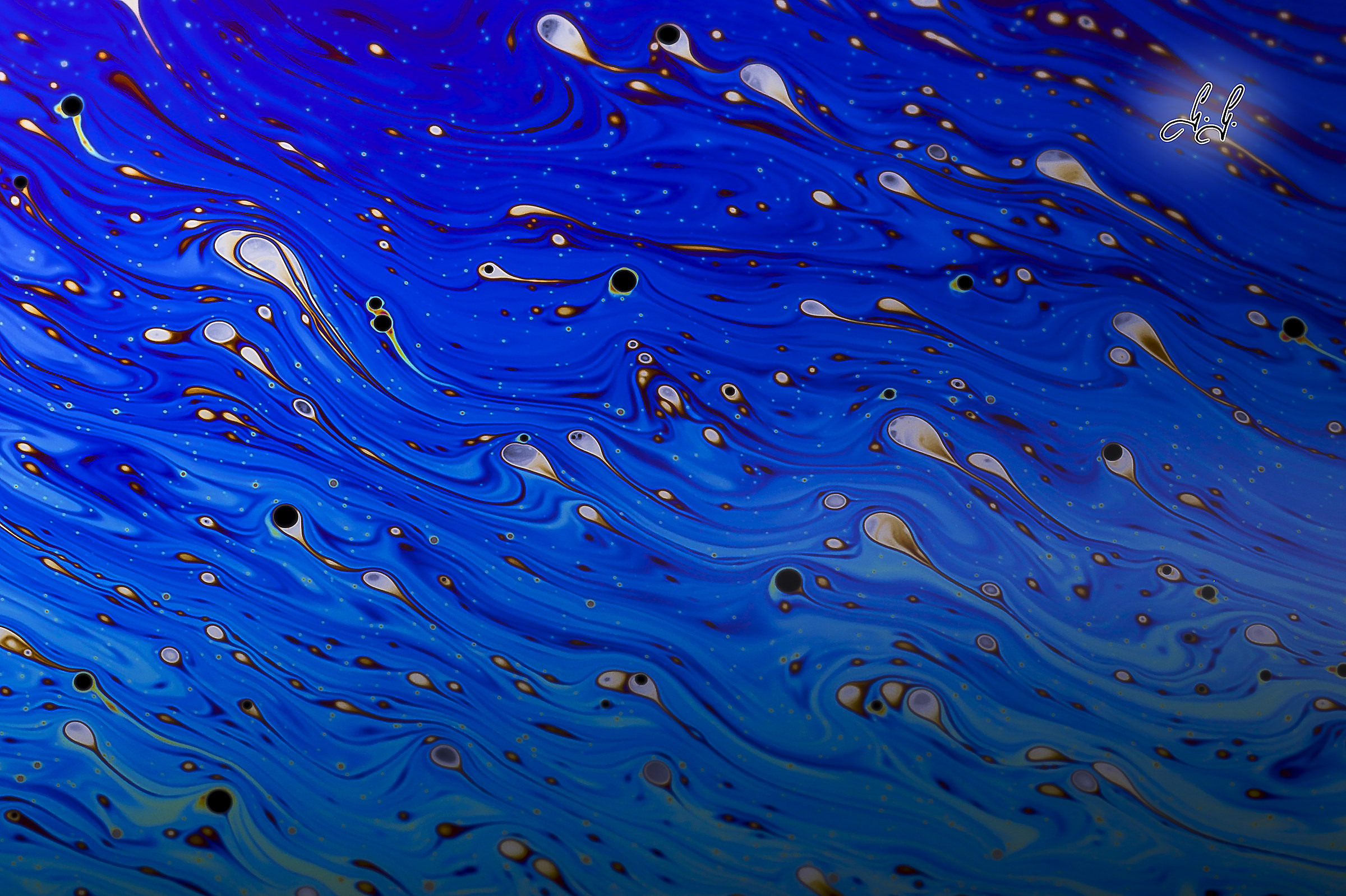 Illuminating a soap bubble.