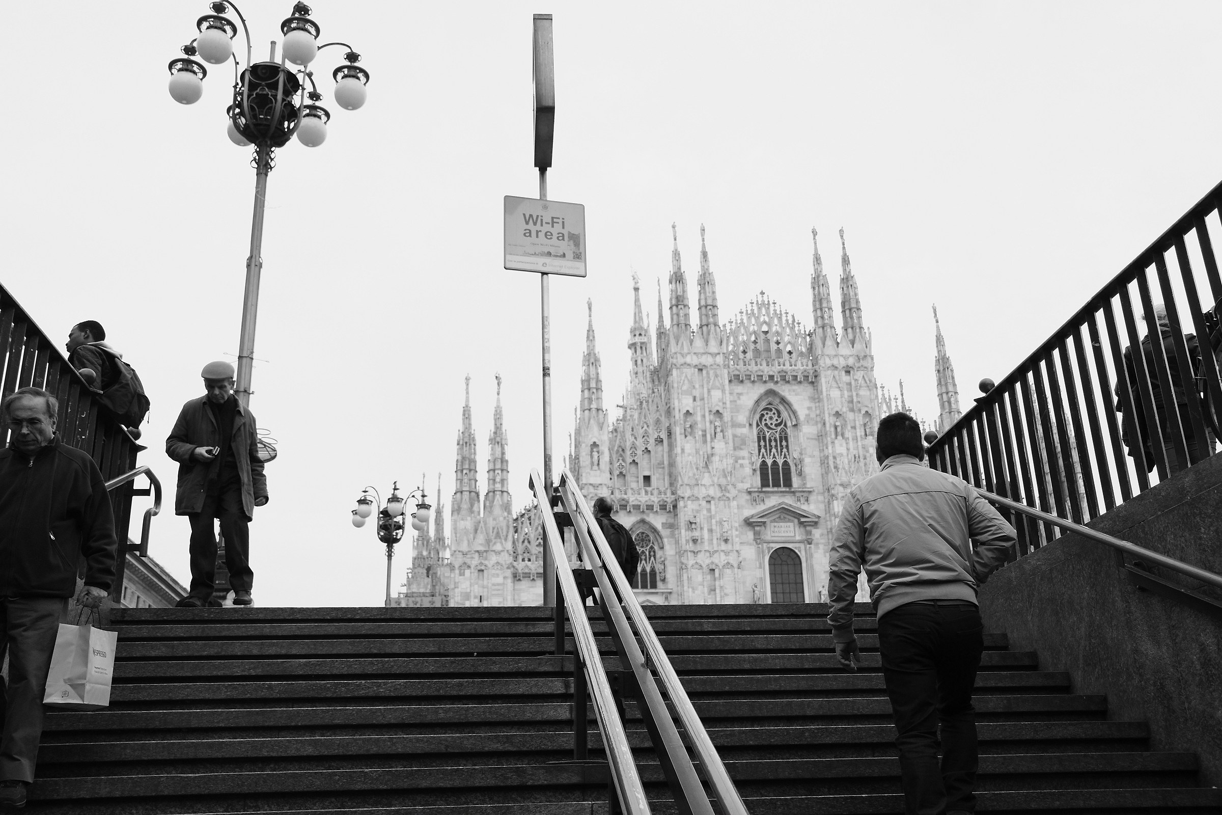Arrivo in Piazza Duomo Milano