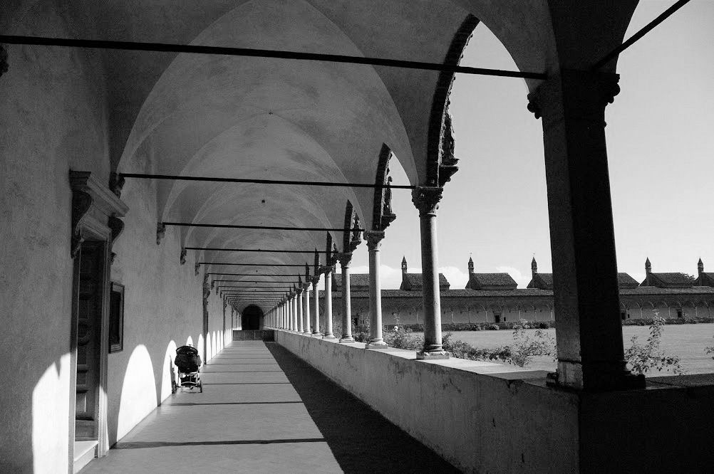 certosa of pavia - large cloister