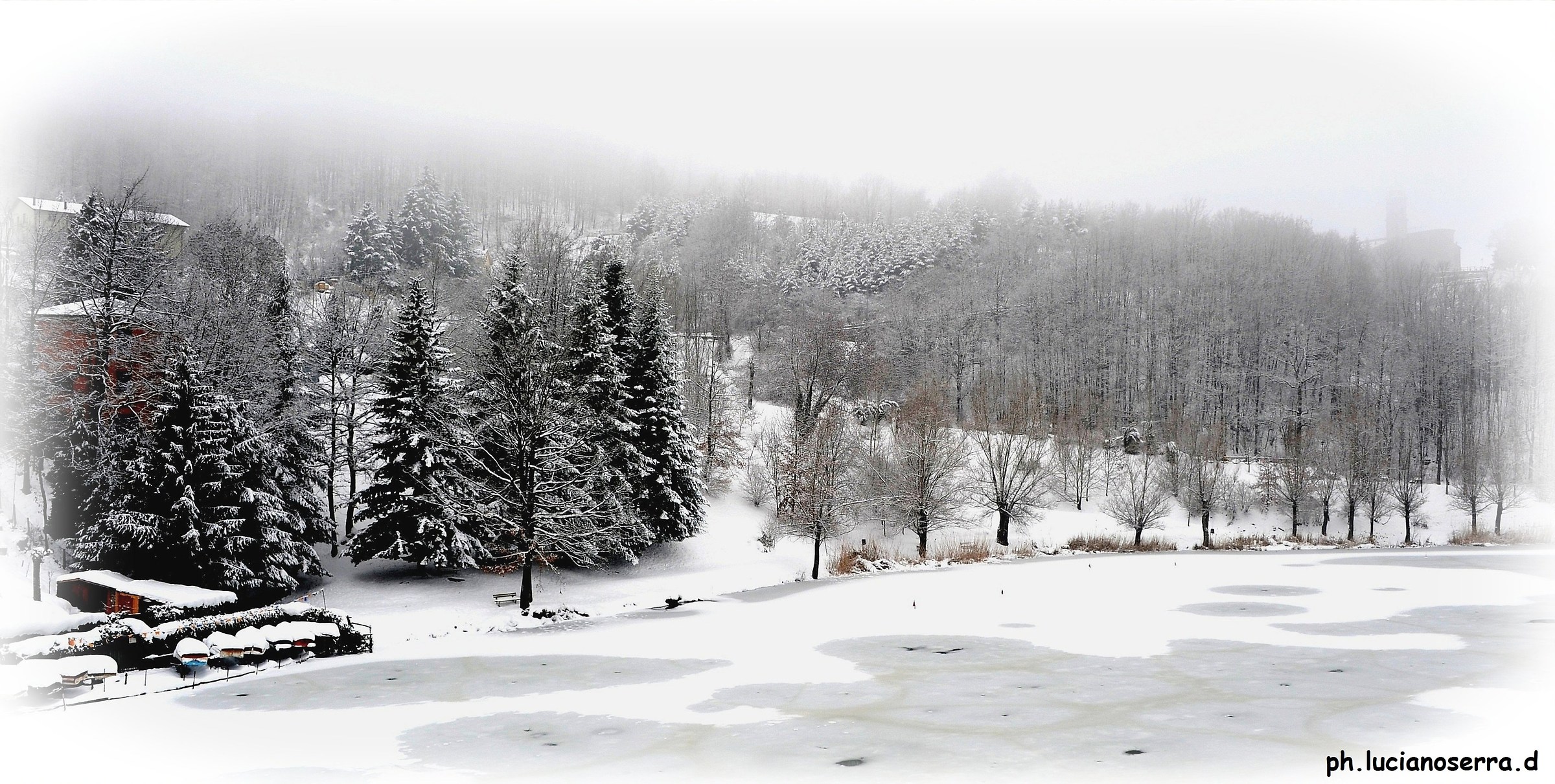 The lake of Castel dell'Alpi in winter