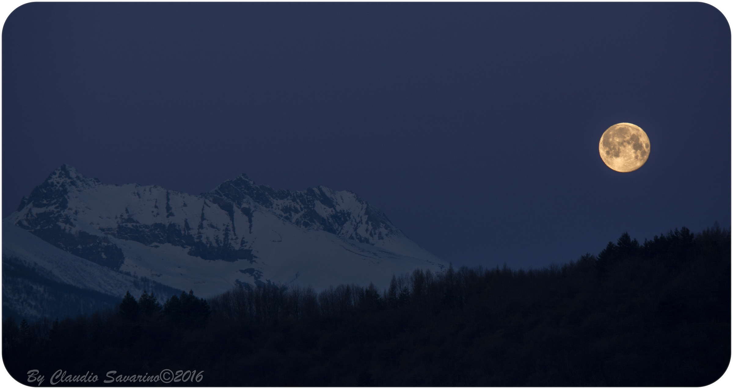 Tramonto di Luna in Val di Susa