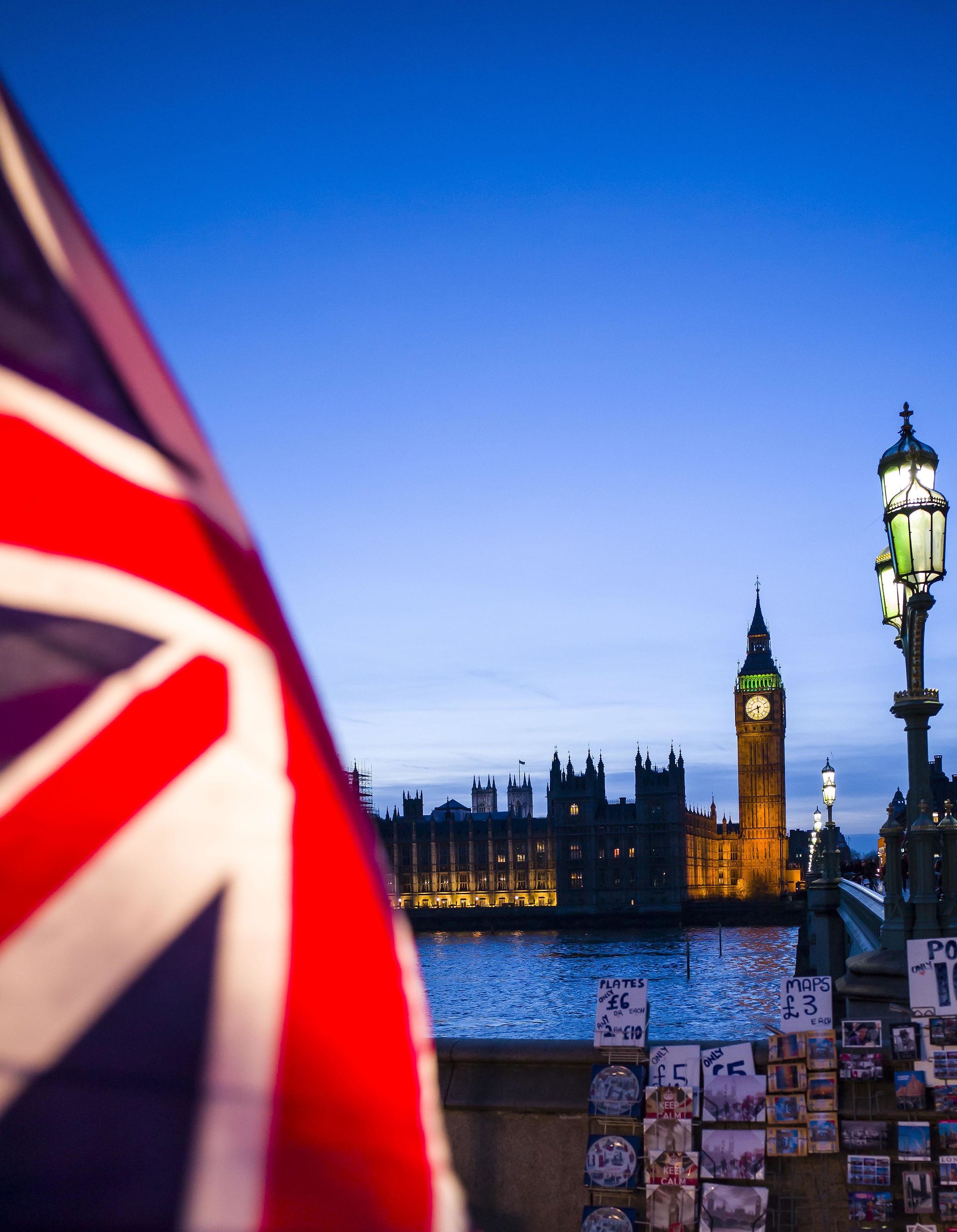 Big Ben with Union Jack