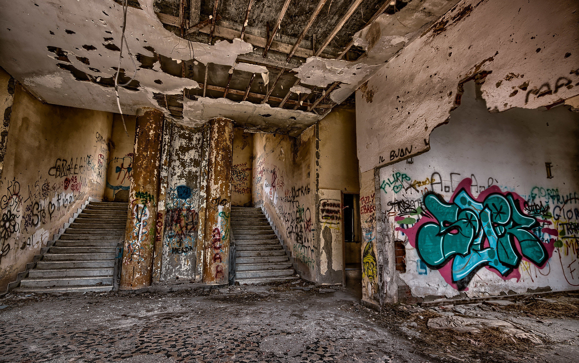 Rovegno, l'ingresso del Mattatoio...