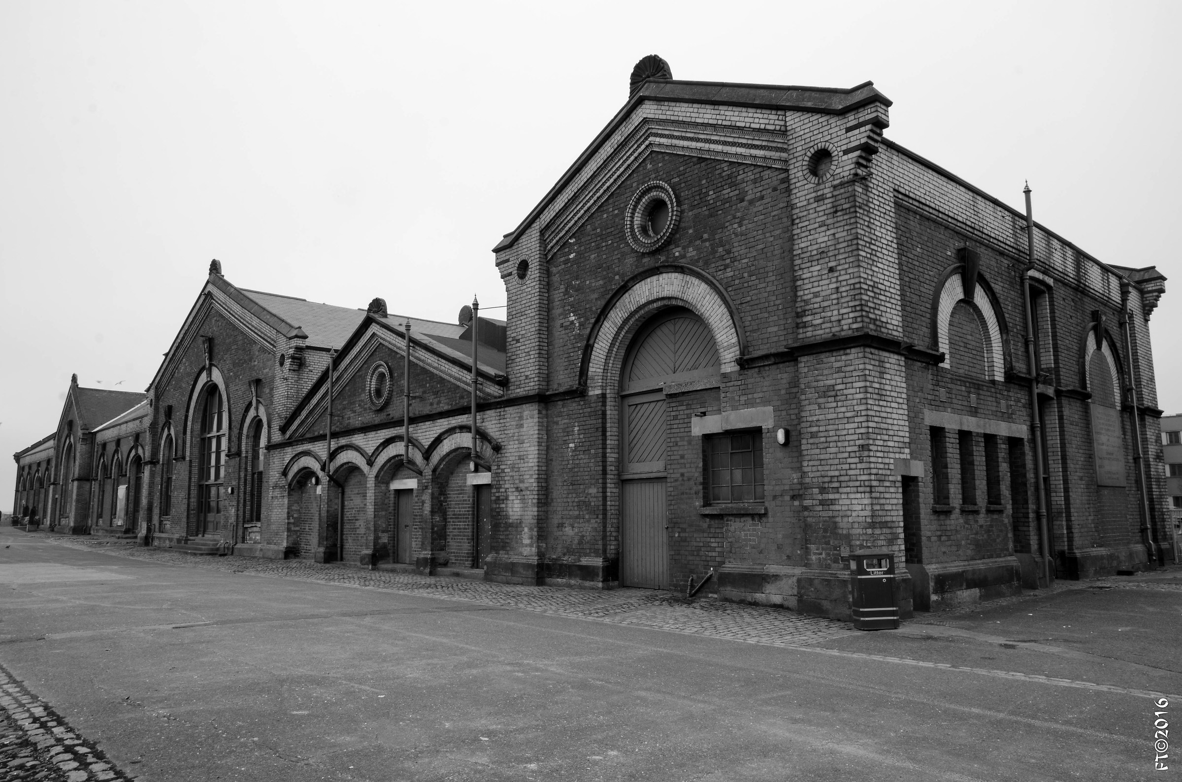 Basin of the Titanic dry, pumps building