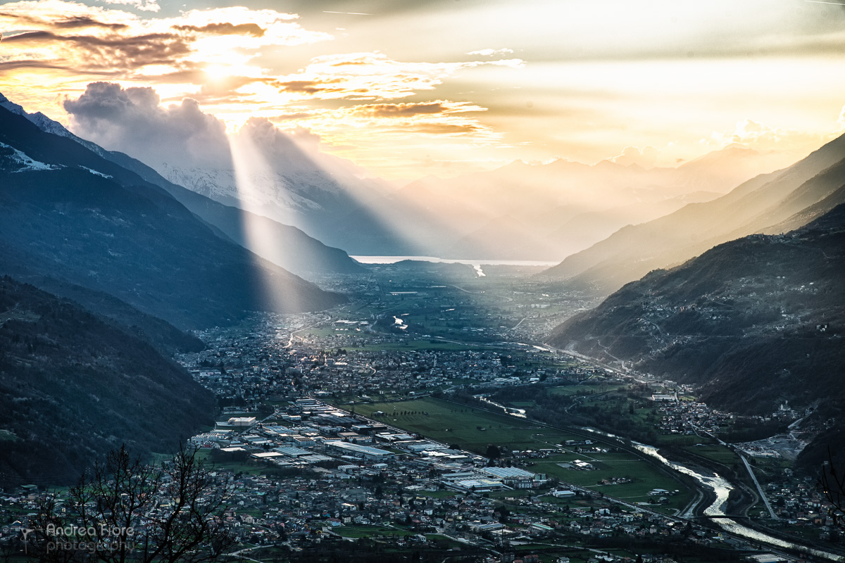 Bassa Valtellina al tramonto