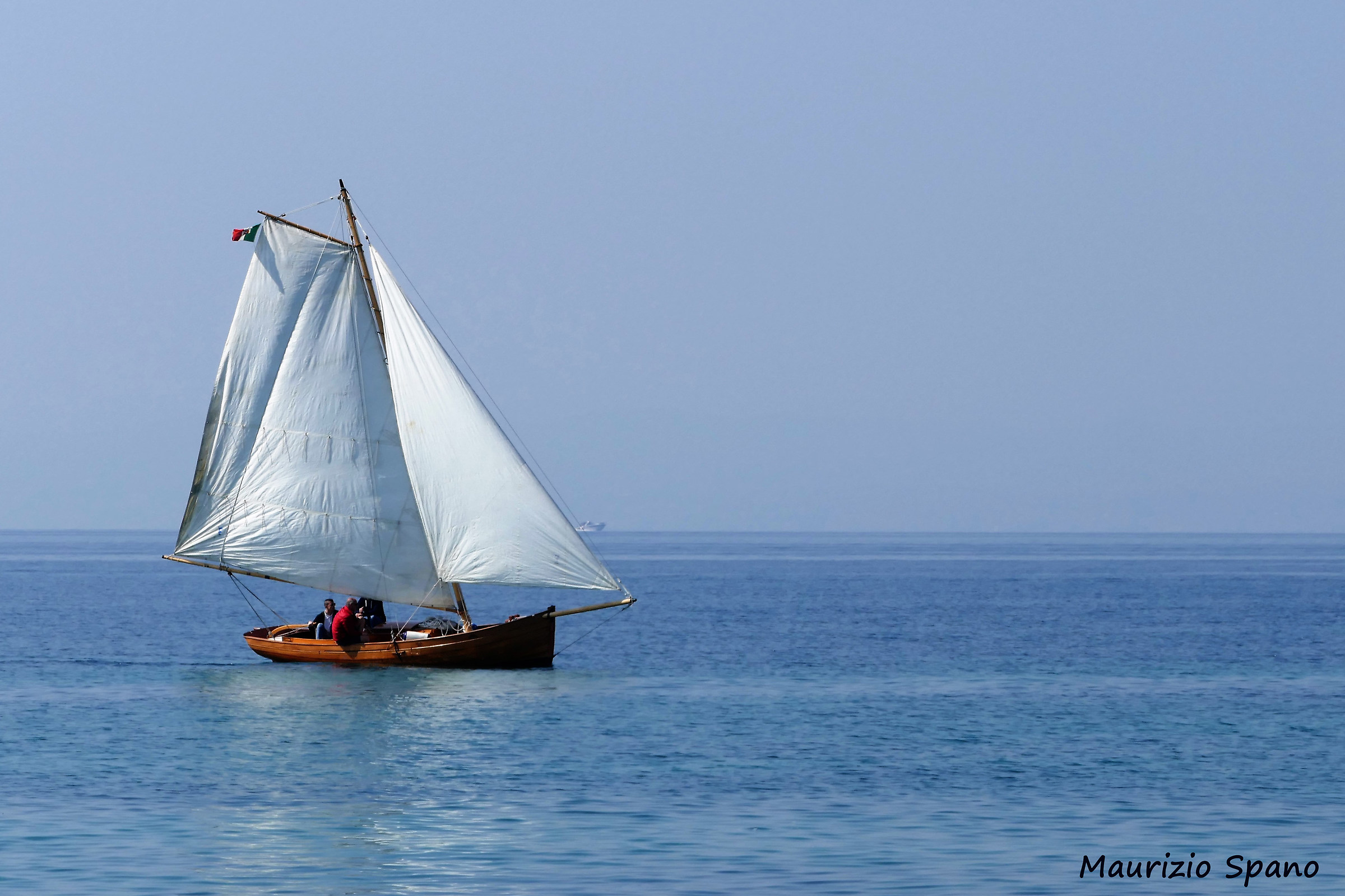 In trip on the lake ...