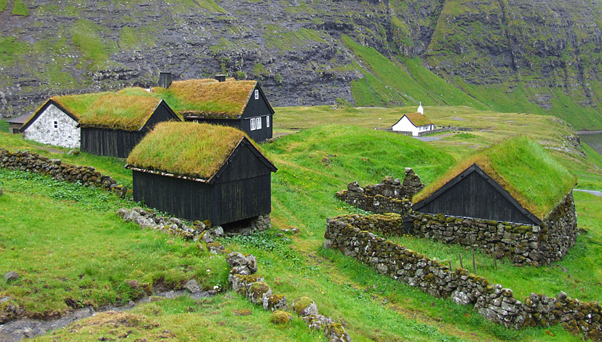 Case dal tetto d'erba....