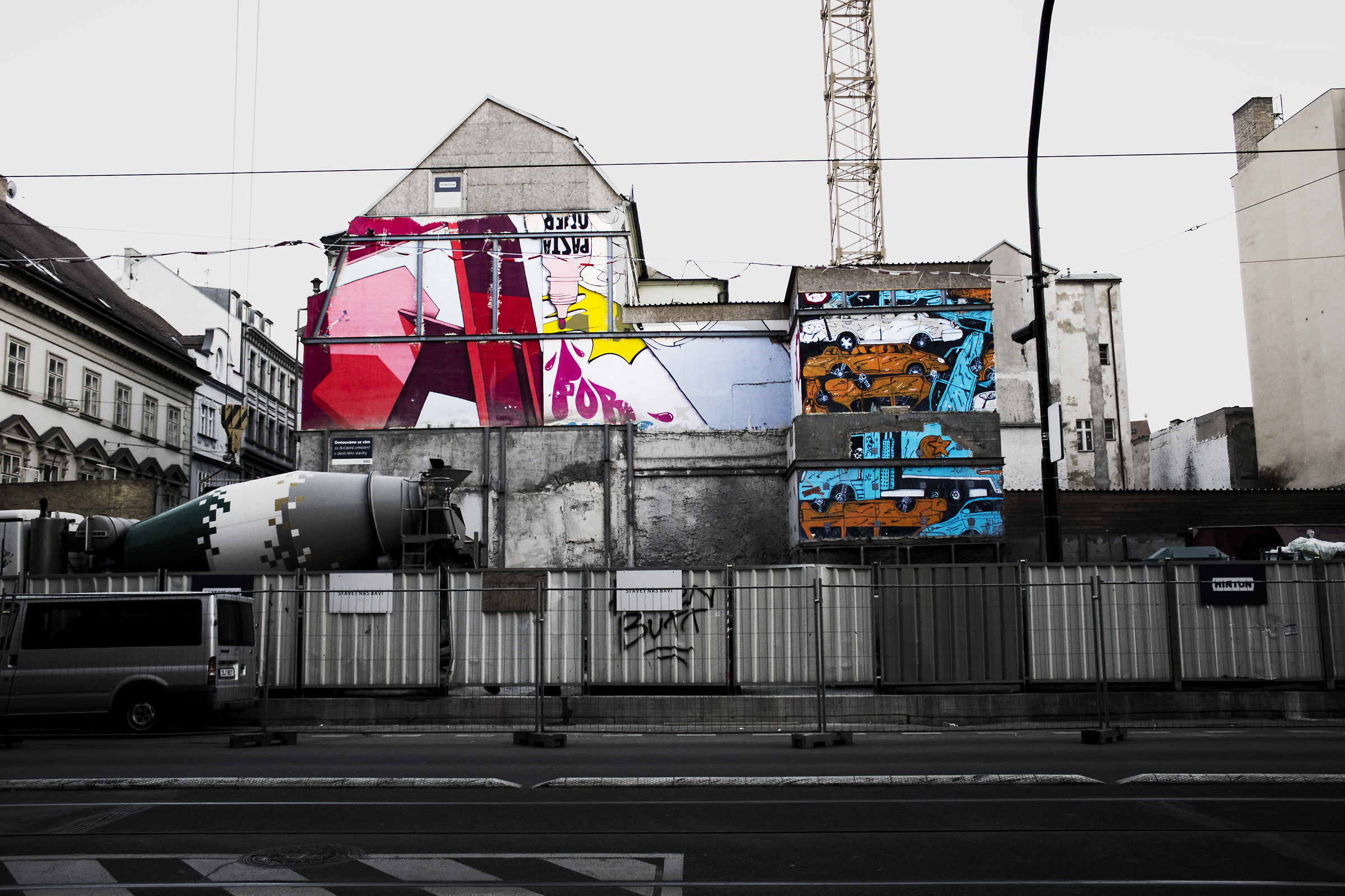 Work in progress and murals