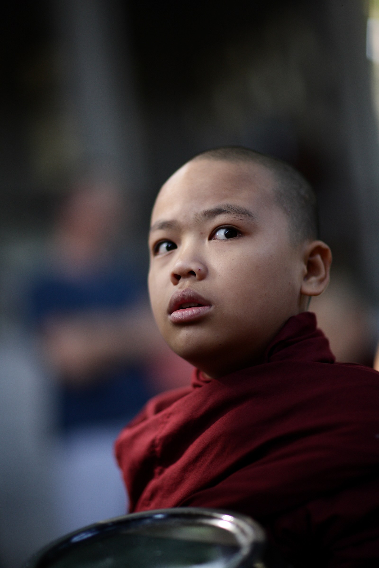 Myanmar. Ritratto di giovane monaco