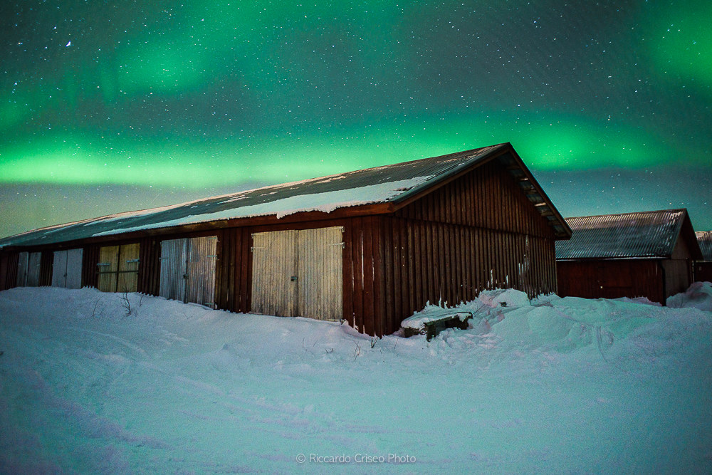 Aurora on huts