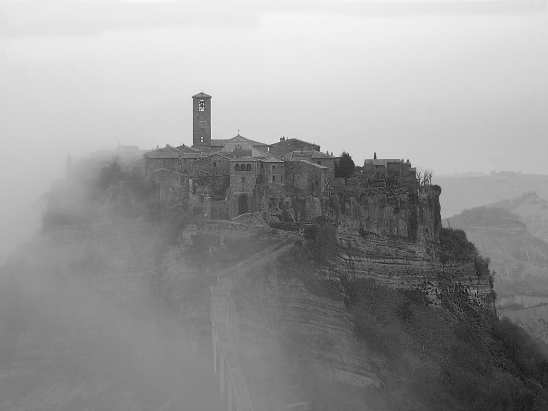 ... Civita in the morning fog ....