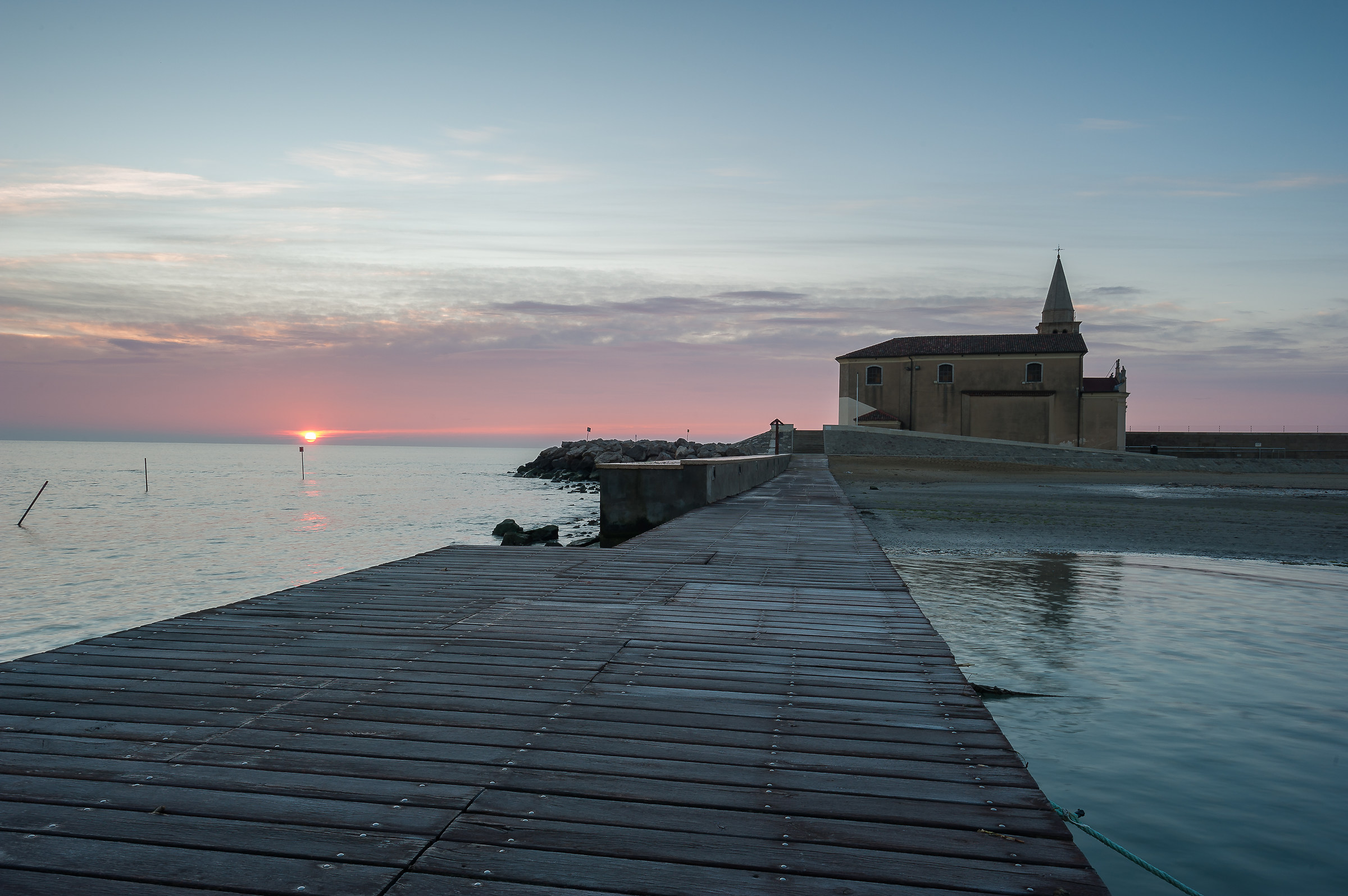 Slight frost on the pier