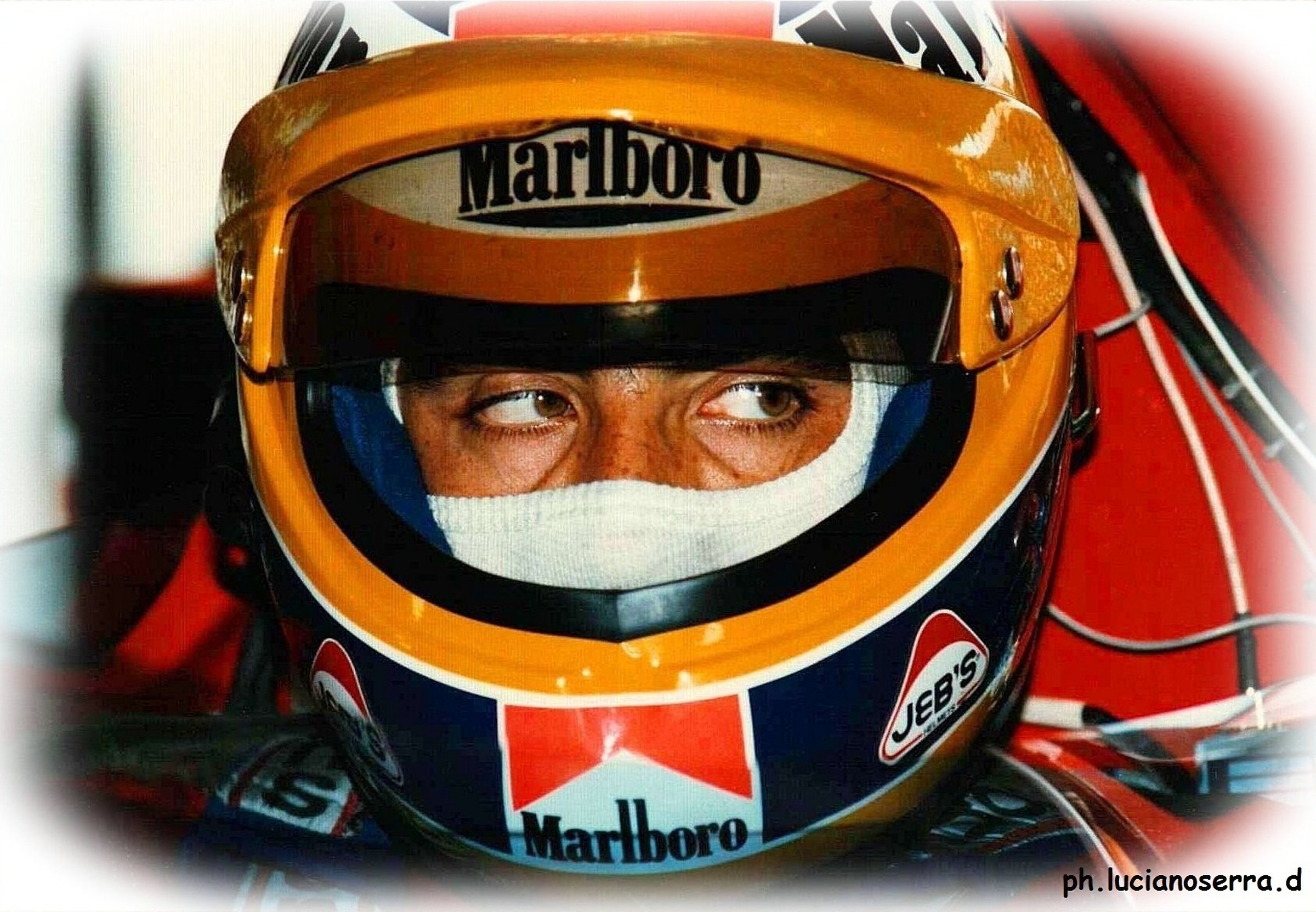 Michele Alboreto on Ferrari