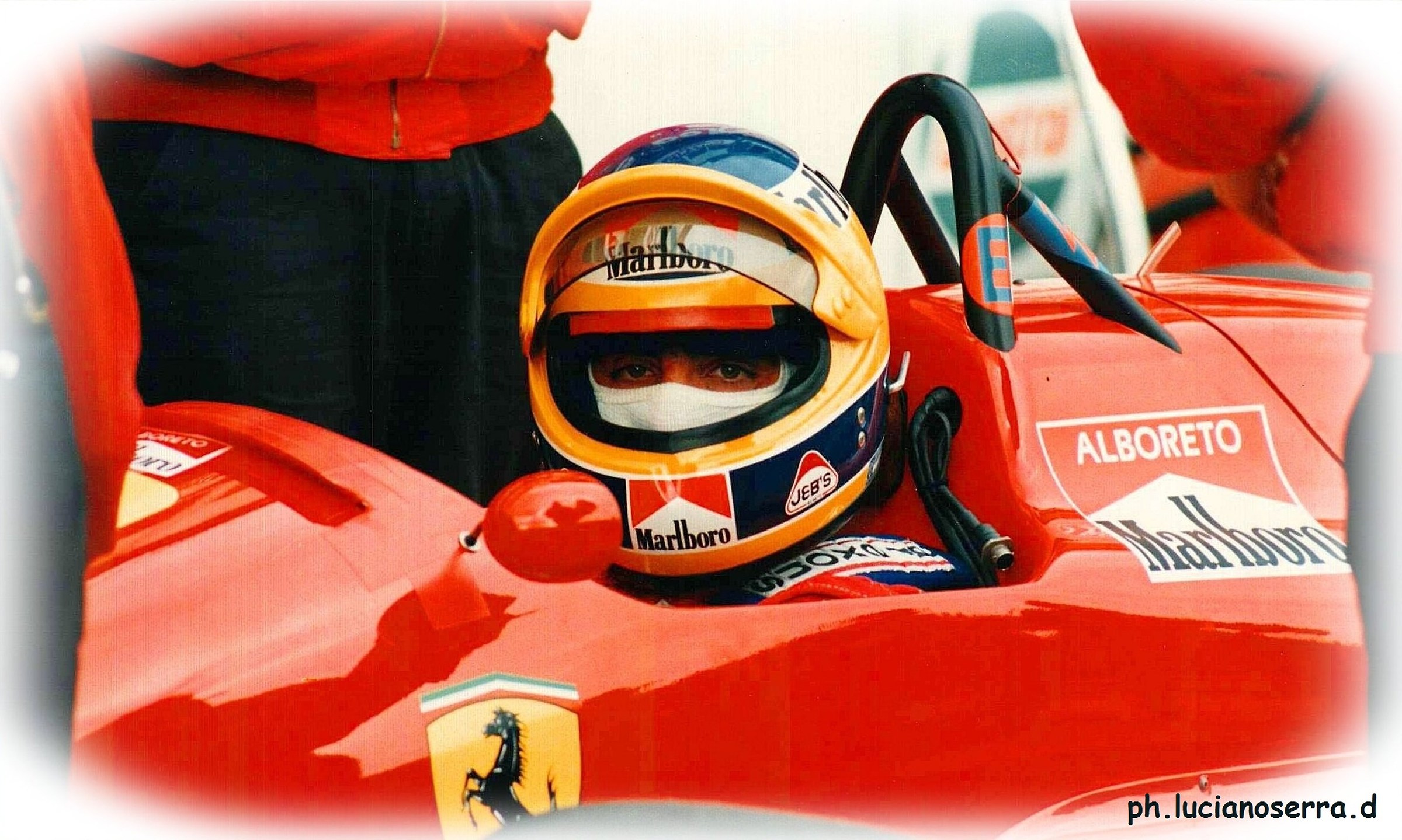 Michele Alboreto on Ferrari