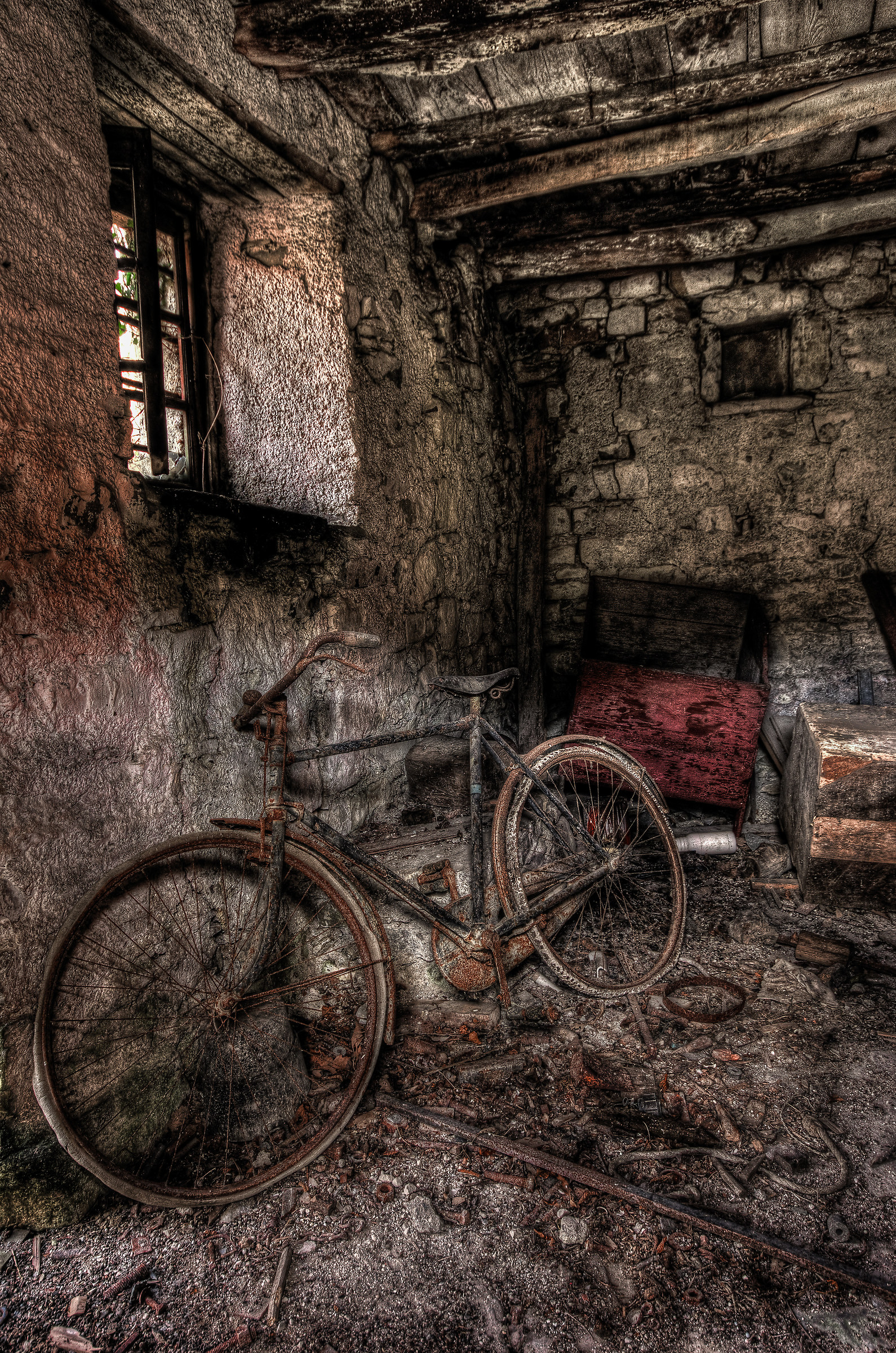 All'interno del vecchio mulino...