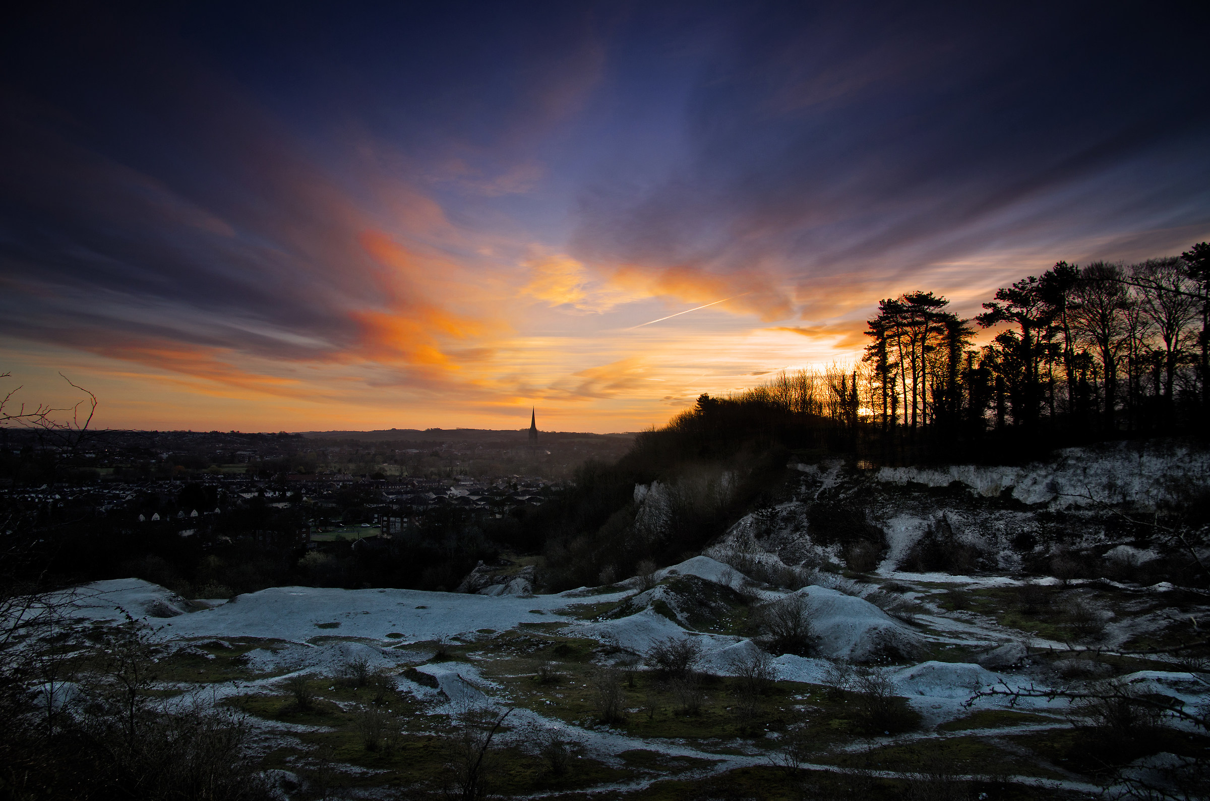 Salisbury Sunrise, over the Chalk Quarry