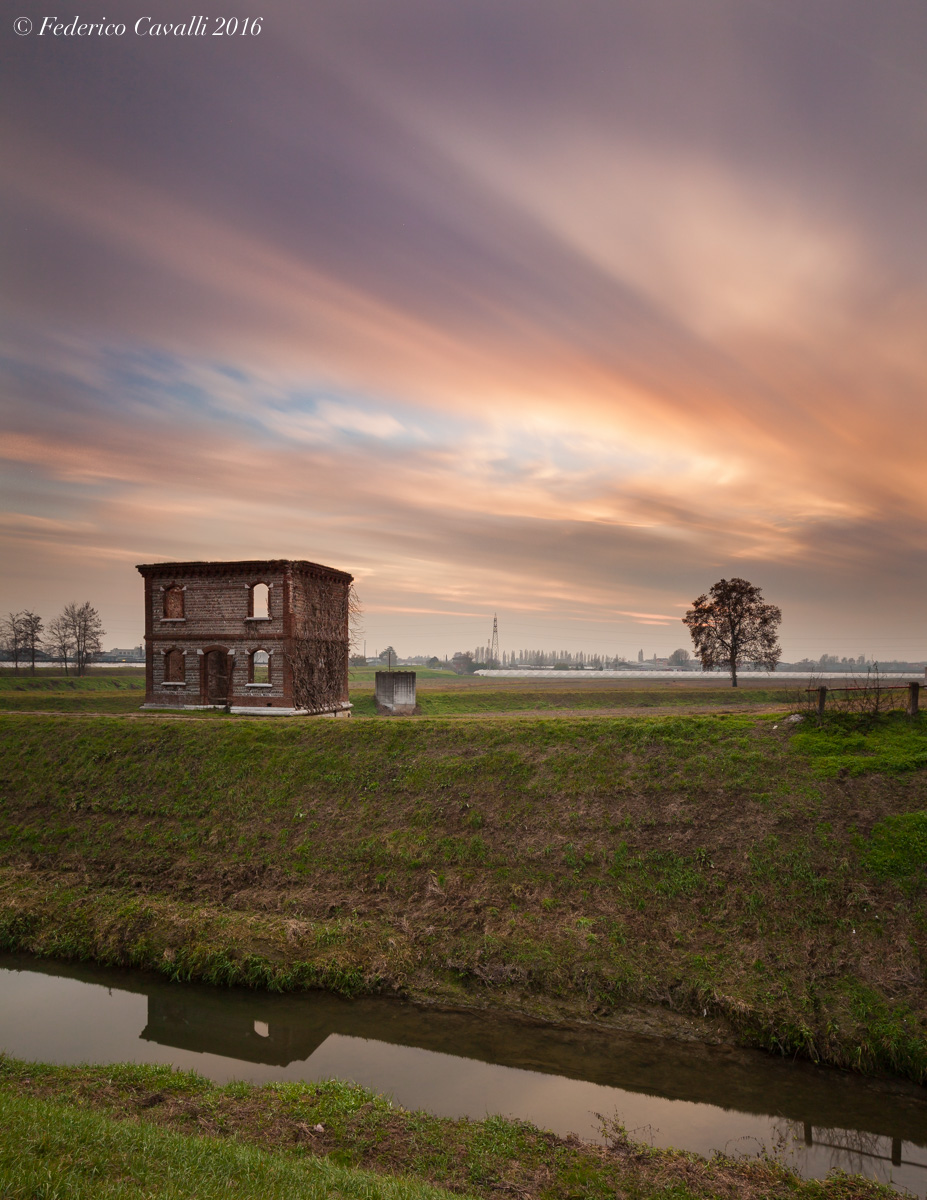 Sunset at the bombed house