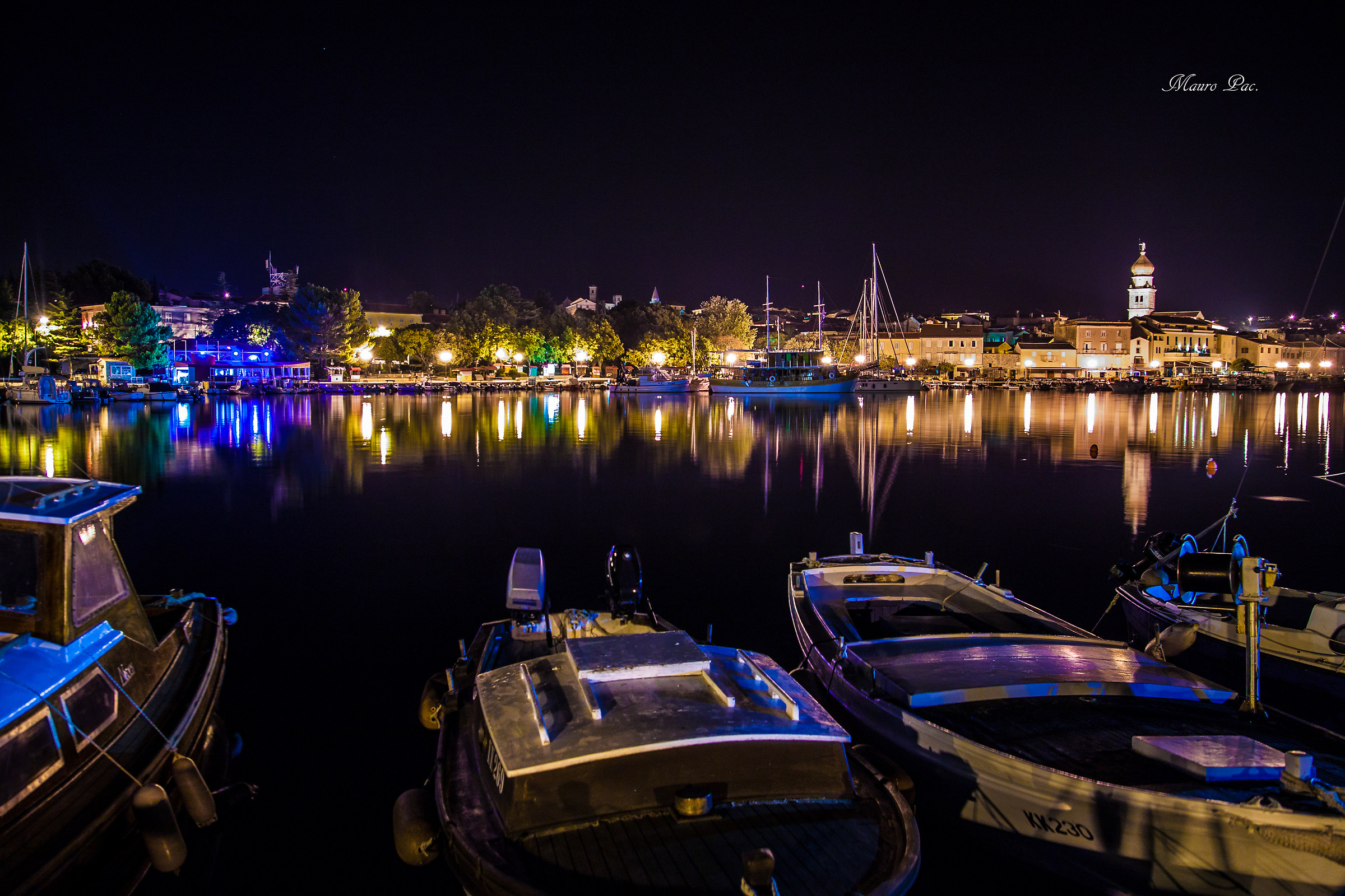 Island of Krk by night