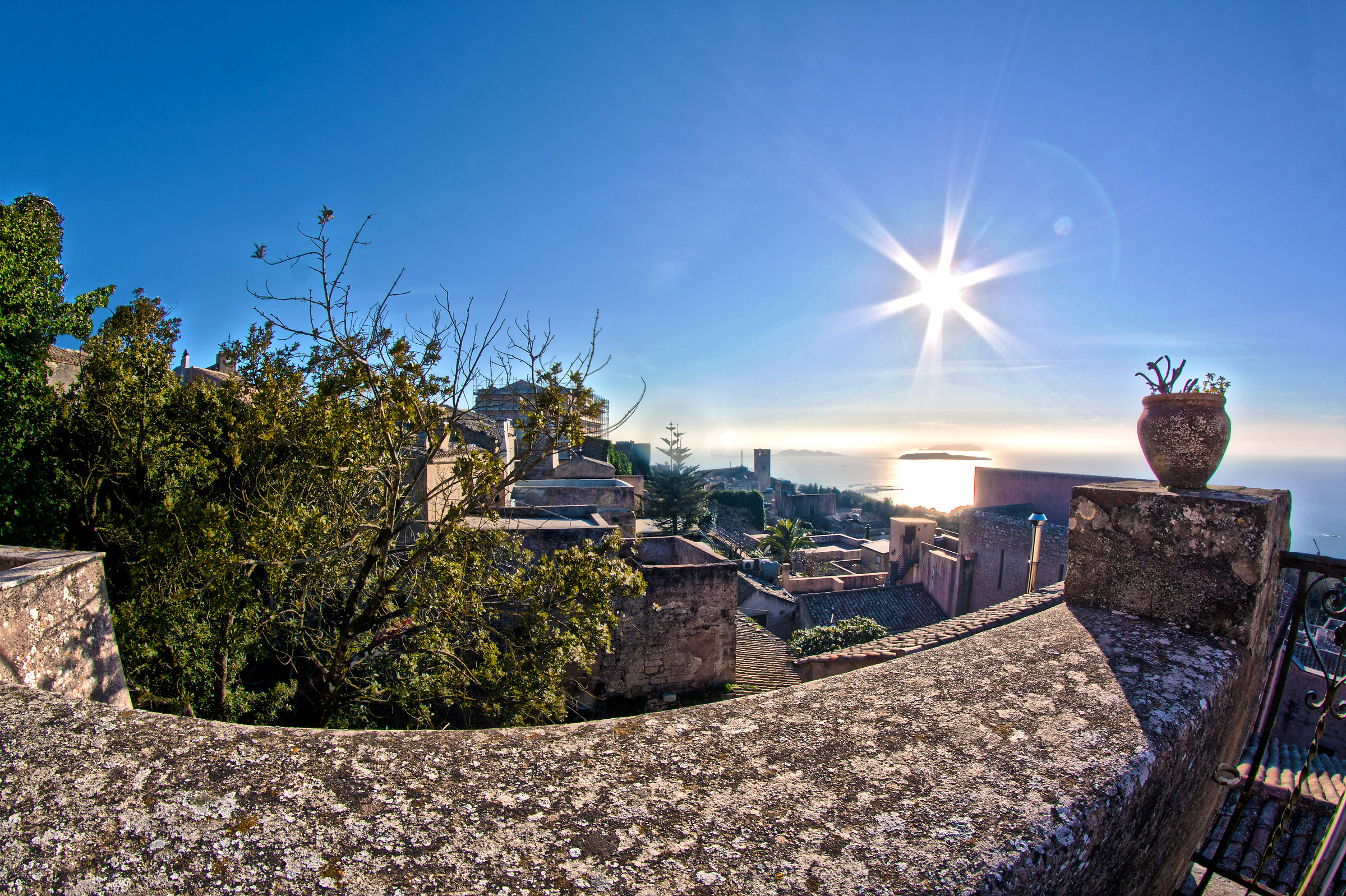 Terrace overlooking the sea