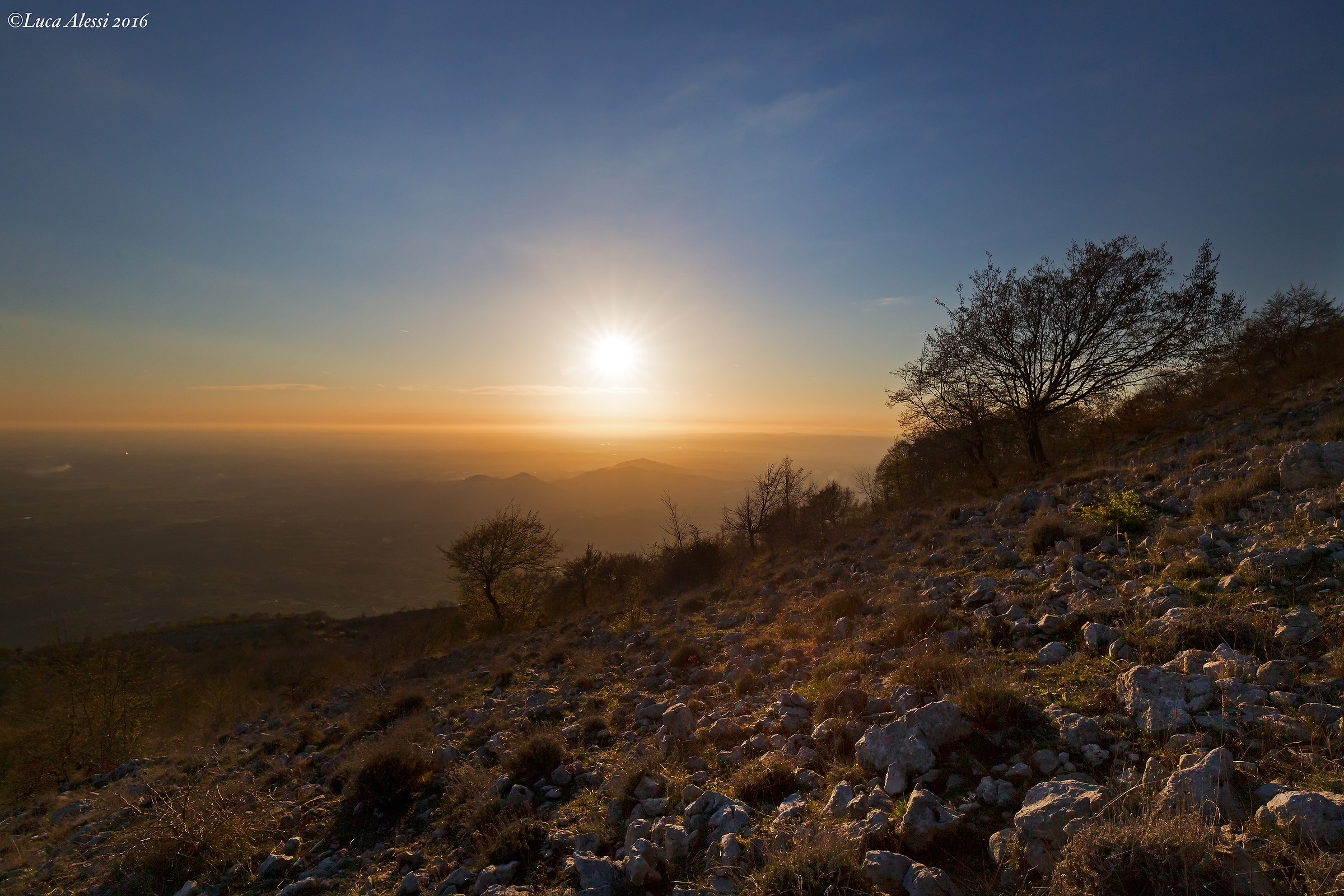 Sunset on the mountains Lucretili
